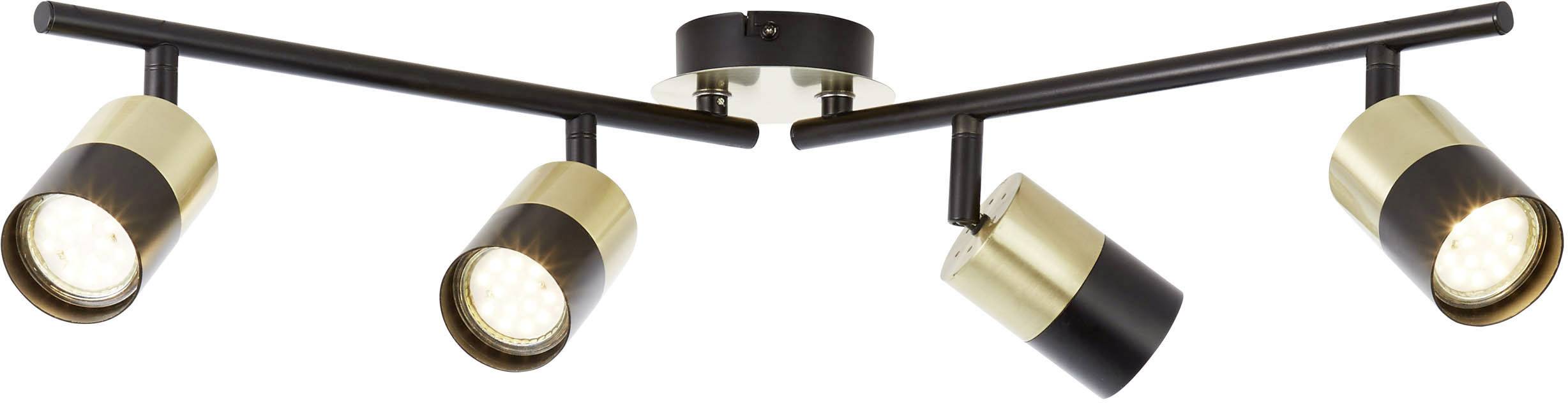 Brilliant Maribel 81032/78 Deckenstrahler GU10 14 W Messing (gebürstet), Schwarz