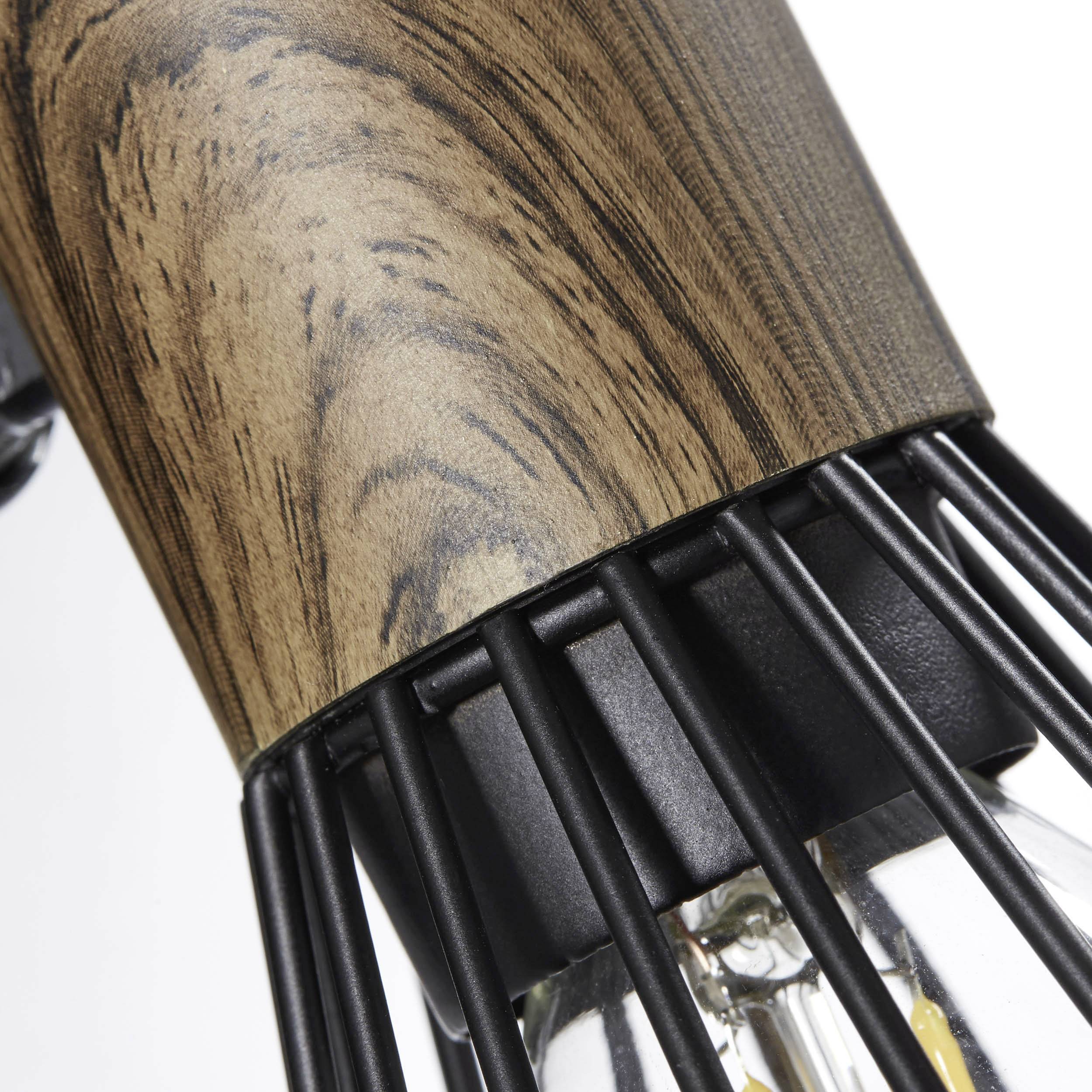 Brilliant Manama 78111/76 Wandstrahler E14 18 W LED Holz (dunkel), Schwarz (matt)