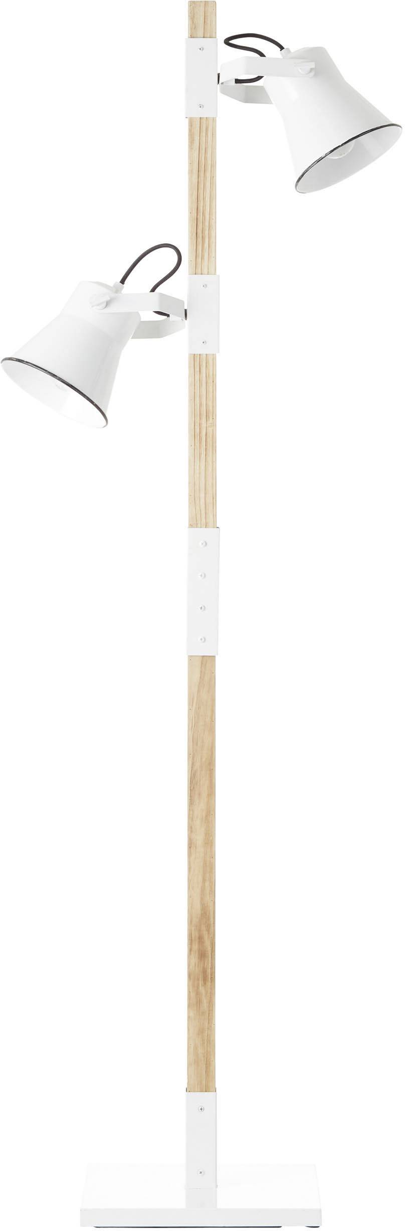 Brilliant Plow 82156/05 Stehlampe LED E27 20 W Weiß, Holz (hell)