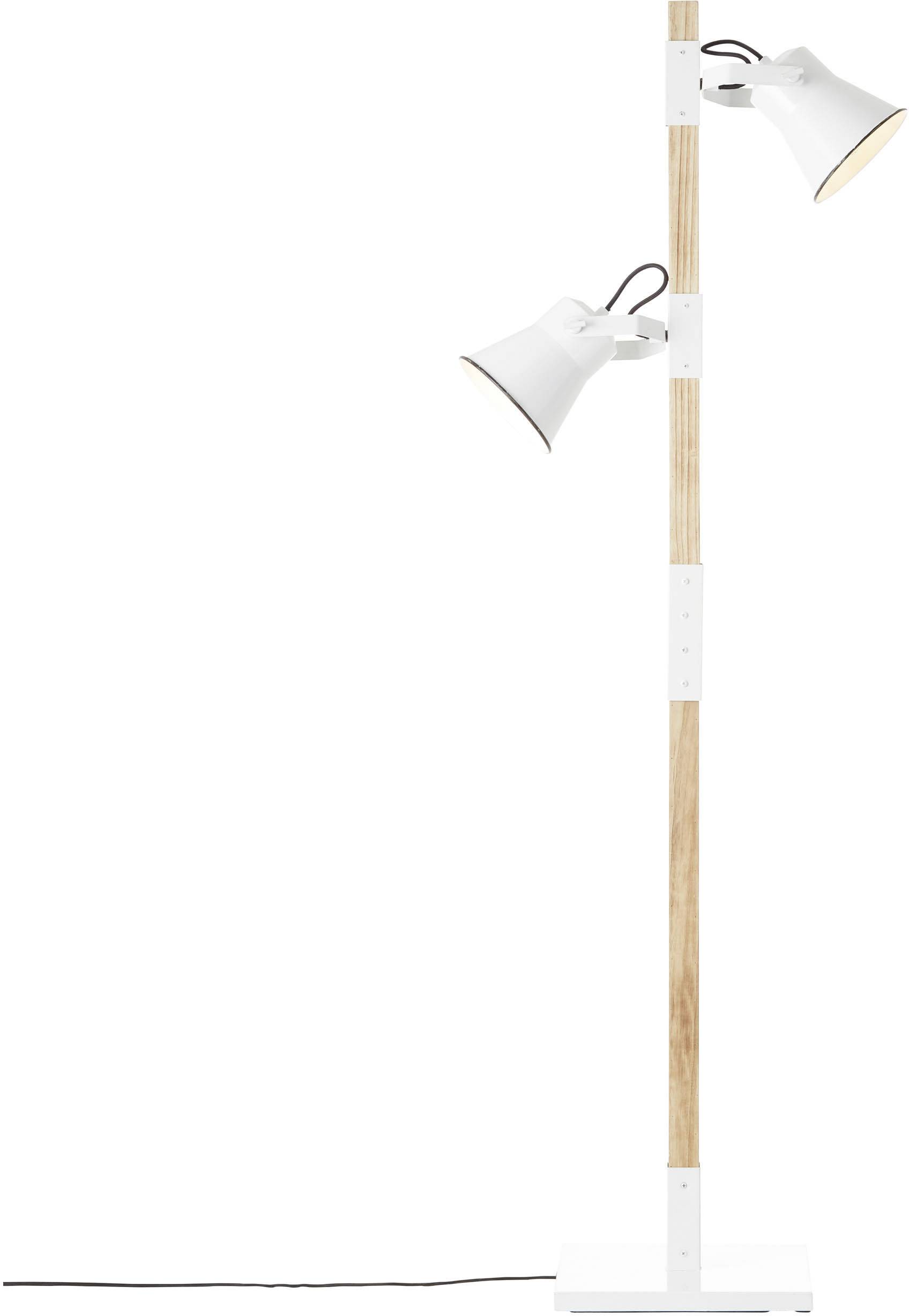 Brilliant Plow 82156/05 Stehlampe LED E27 20 W Weiß, Holz (hell)
