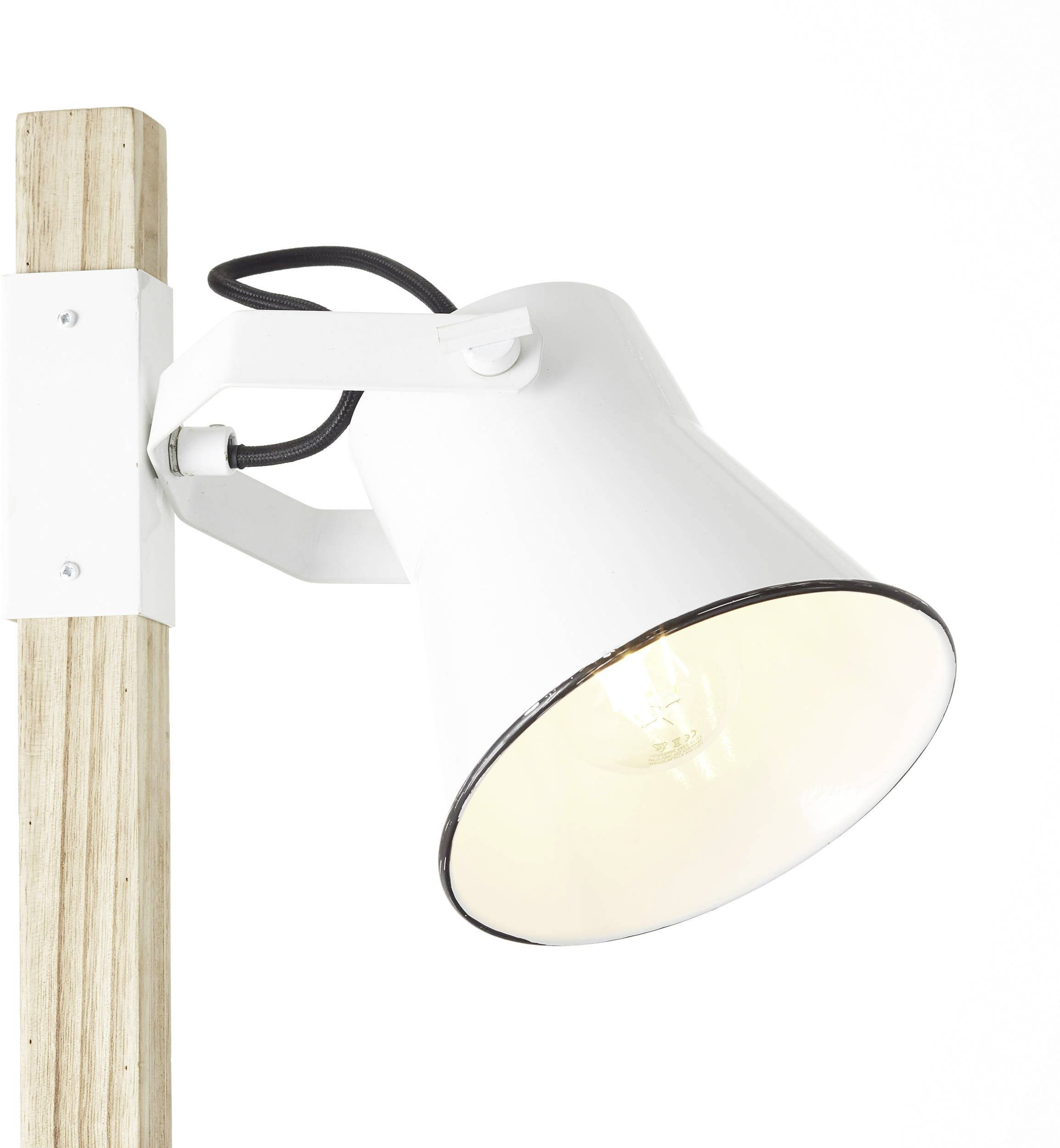 Brilliant Plow 82156/05 Stehlampe LED E27 20 W Weiß, Holz (hell)