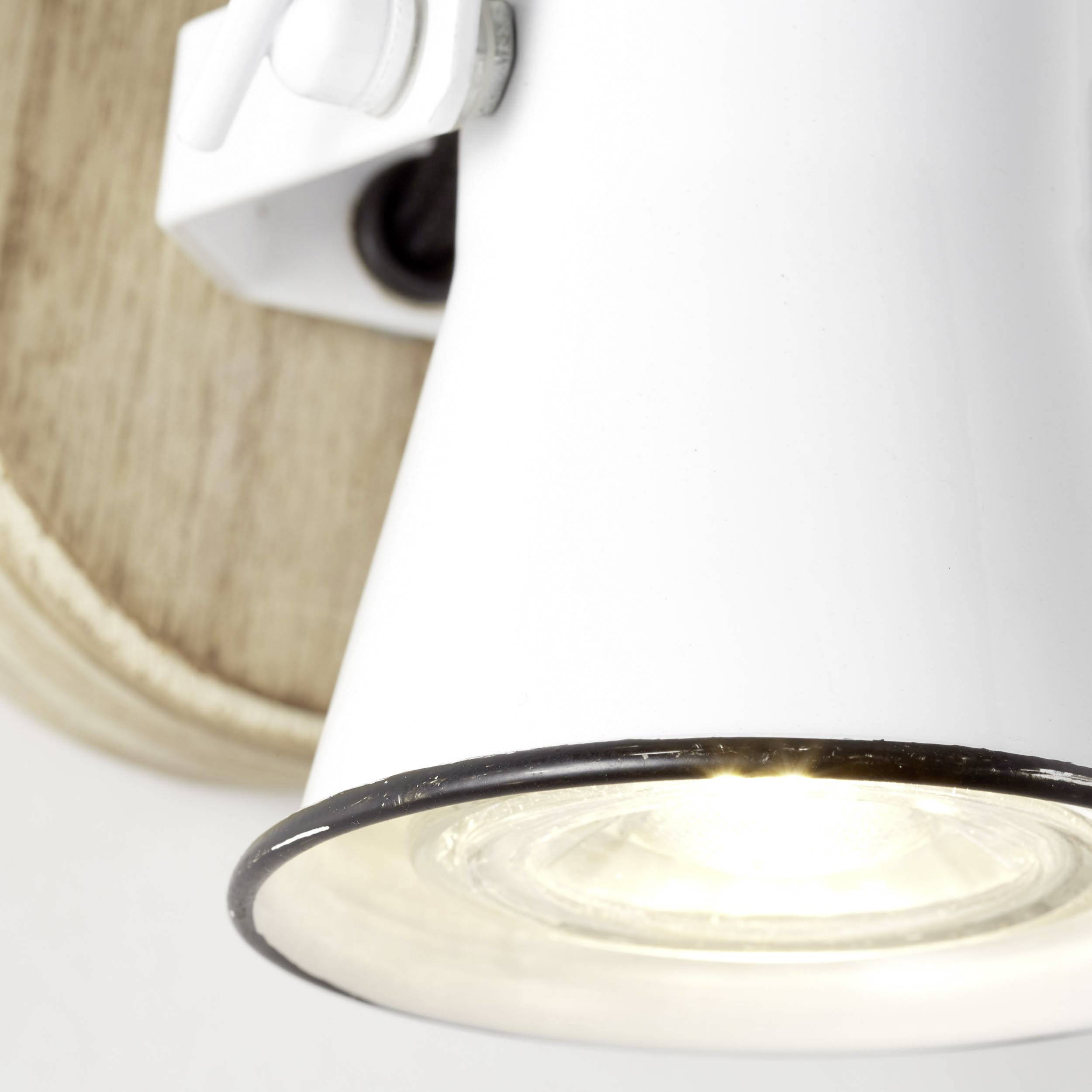 Brilliant Seed 82210/05 Wandstrahler GU10 5 W LED Weiß, Holz (hell)