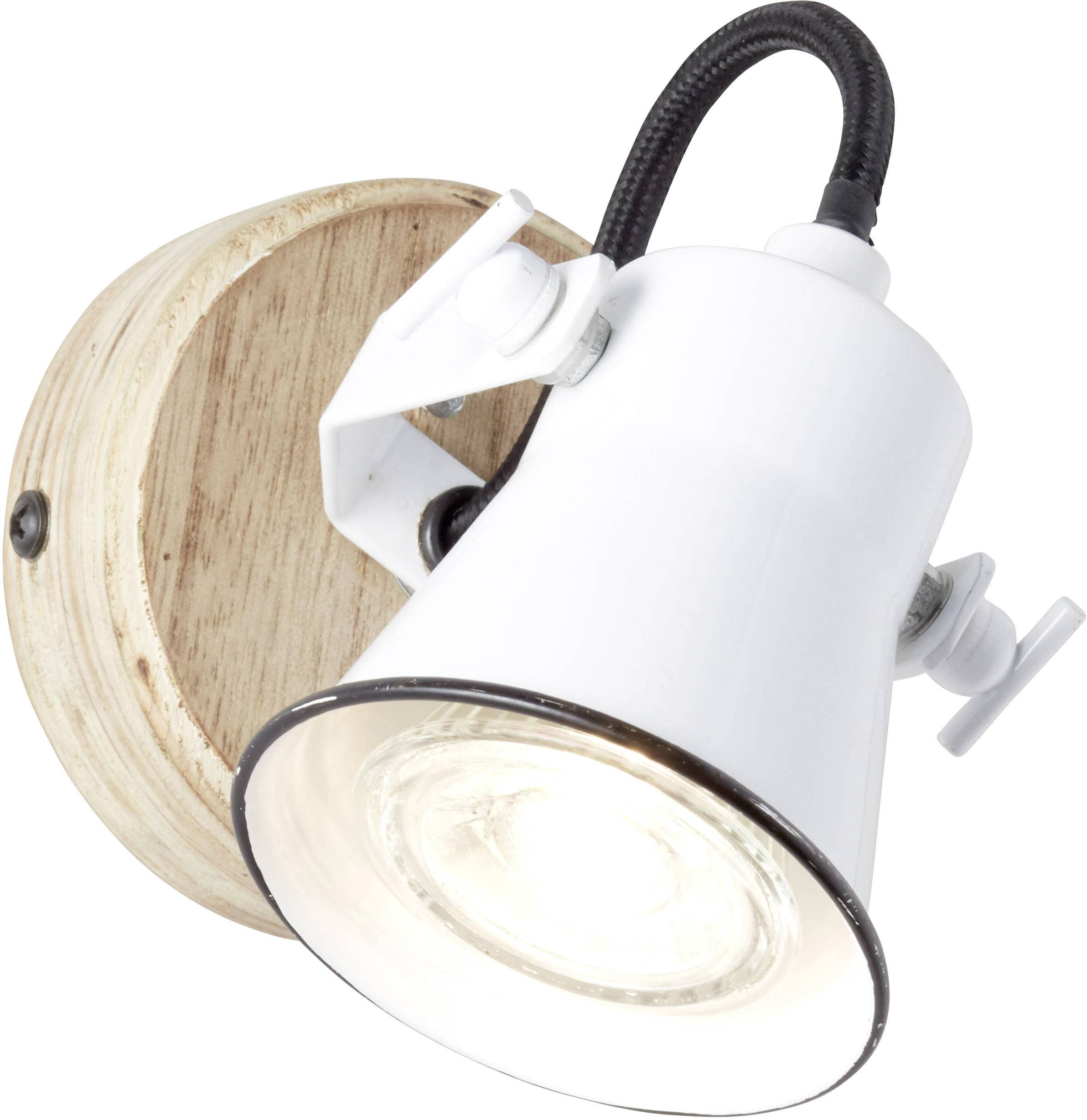 Brilliant Seed 82210/05 Wandstrahler GU10 5 W LED Weiß, Holz (hell)