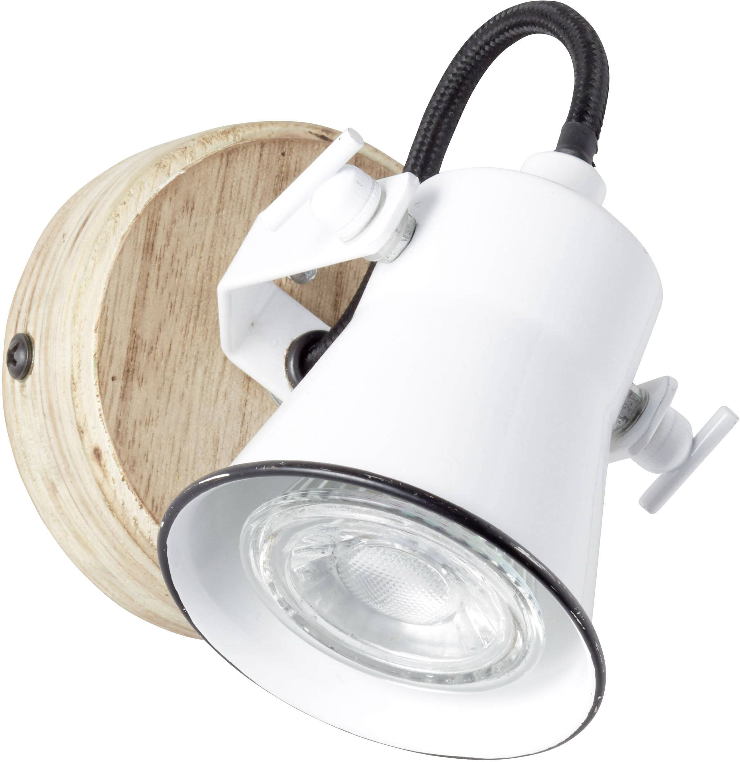 Brilliant Seed 82210/05 Wandstrahler GU10 5 W LED Weiß, Holz (hell)