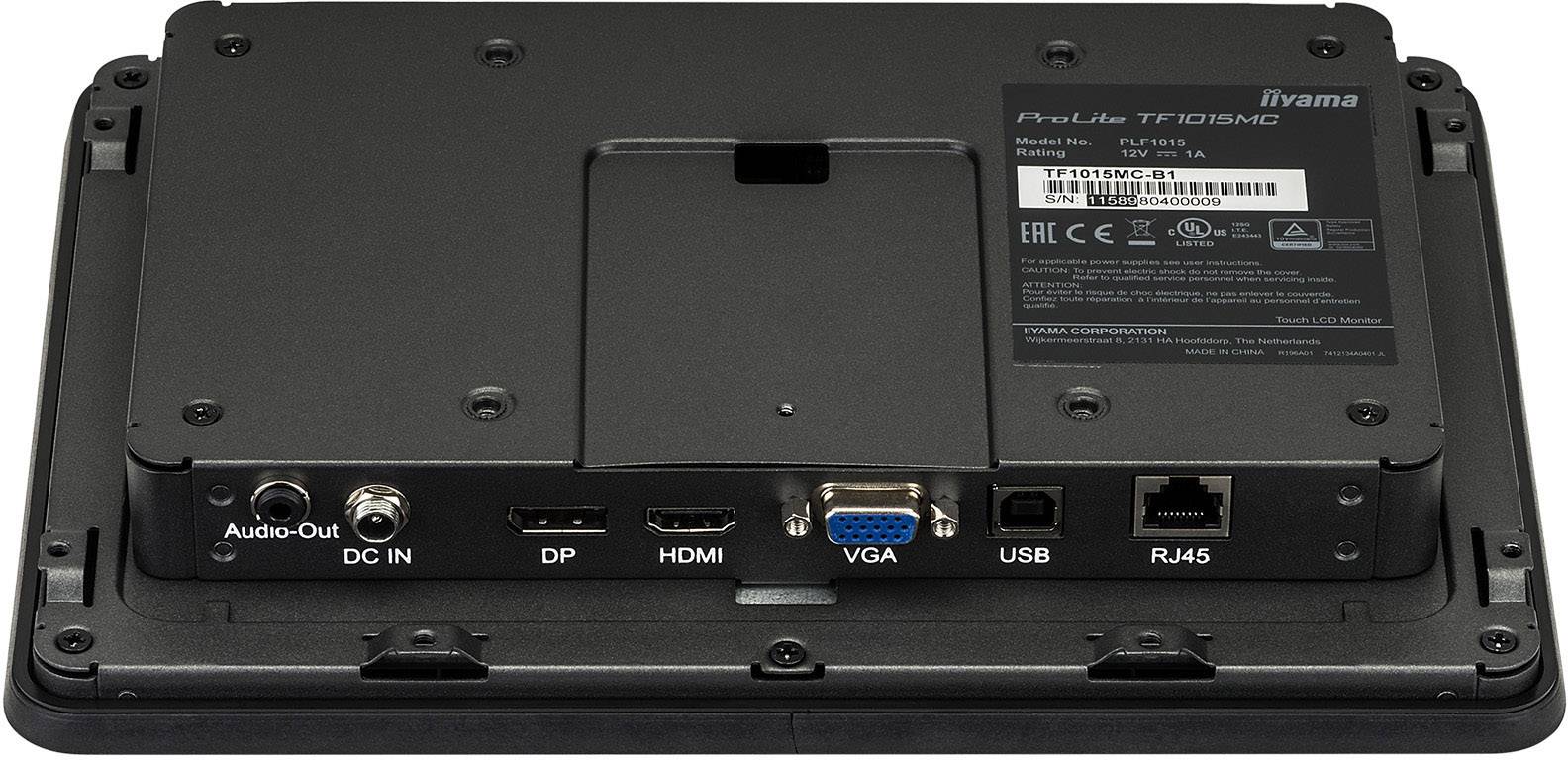 Iiyama ProLite TF1015MC Touchscreen-Monitor EEK: E (A - G) 25.7 cm (10.1 Zoll) 1280 x 800 Pixel 16:10 25 ms VGA, HDMI®, DisplayPort, Klinke VA LED