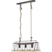 Brilliant Narcy 93587/71 Pendelleuchte LED E27 40W Edelstahl (gebürstet), Holz Brilliant Narcy 93587/71 Pendelleuchte LED E27 40W Edelstahl (gebürstet), Holz