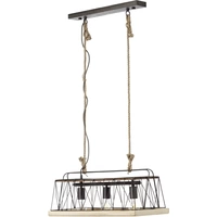 Brilliant Narcy 93587/71 Pendelleuchte LED E27 40W Edelstahl (gebürstet), Holz Brilliant Narcy 93587/71 Pendelleuchte LED E27 40W Edelstahl (gebürstet), Holz