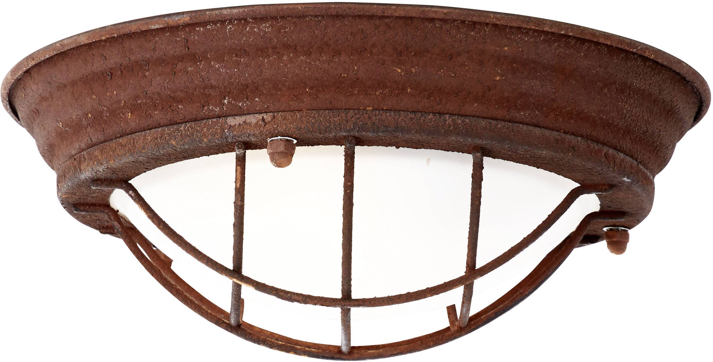 Brilliant 94491/60 Typhoon Deckenleuchte LED E27 40W Rost, Weiß