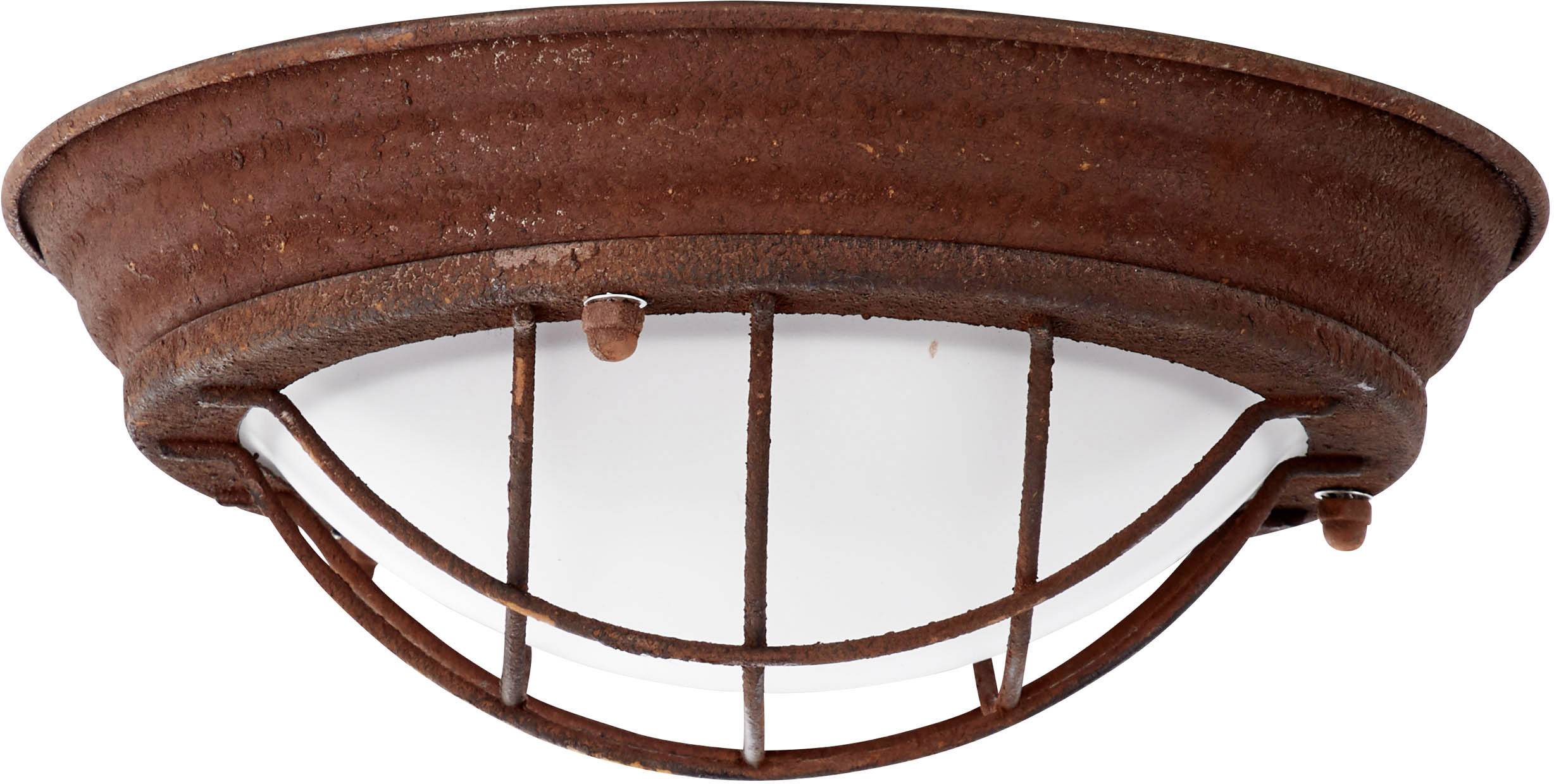 Brilliant 94491/60 Typhoon Deckenleuchte LED E27 40W Rost, Weiß