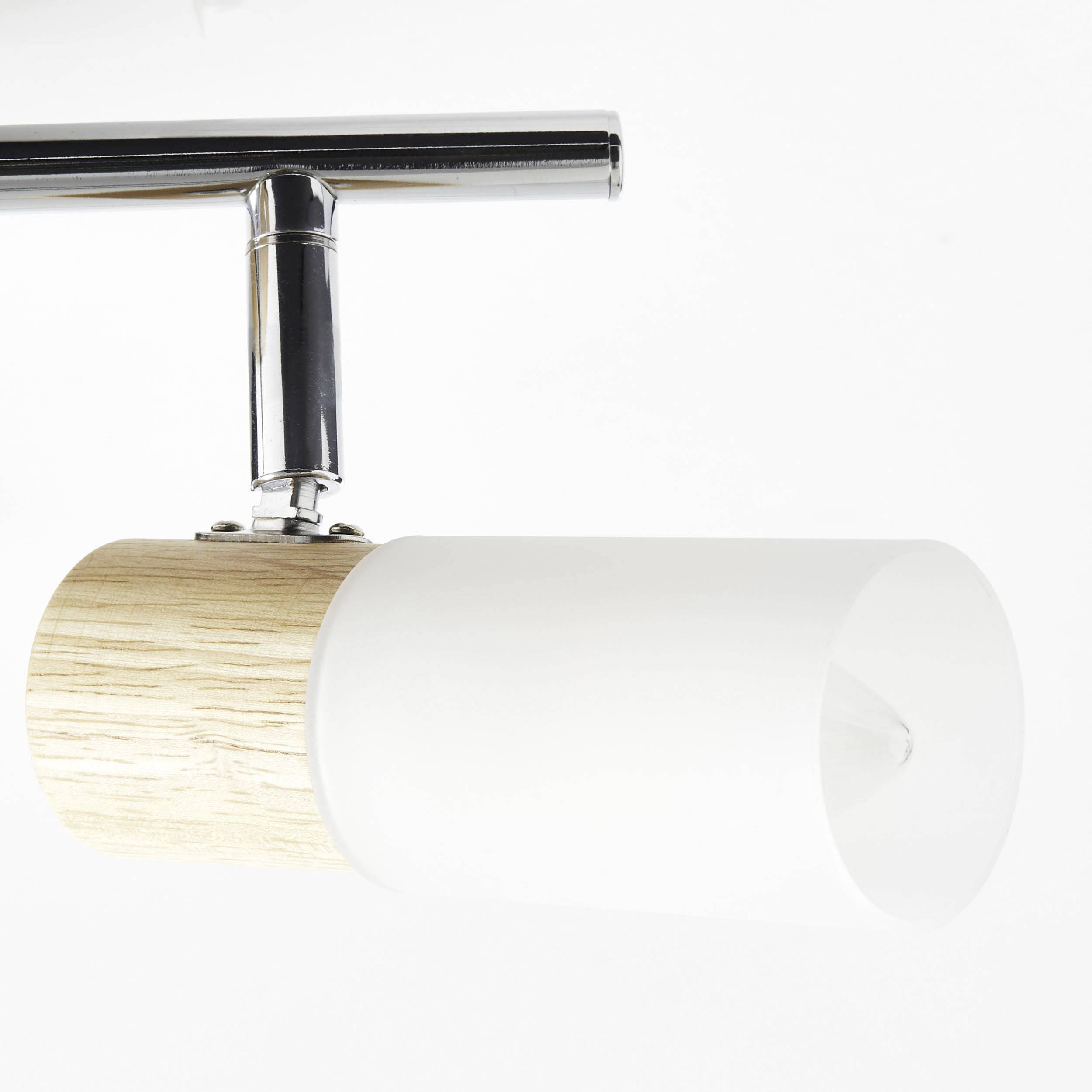 Brilliant Babsan 51413/50 Deckenstrahler LED E14 7 W Holz (hell), Weiß