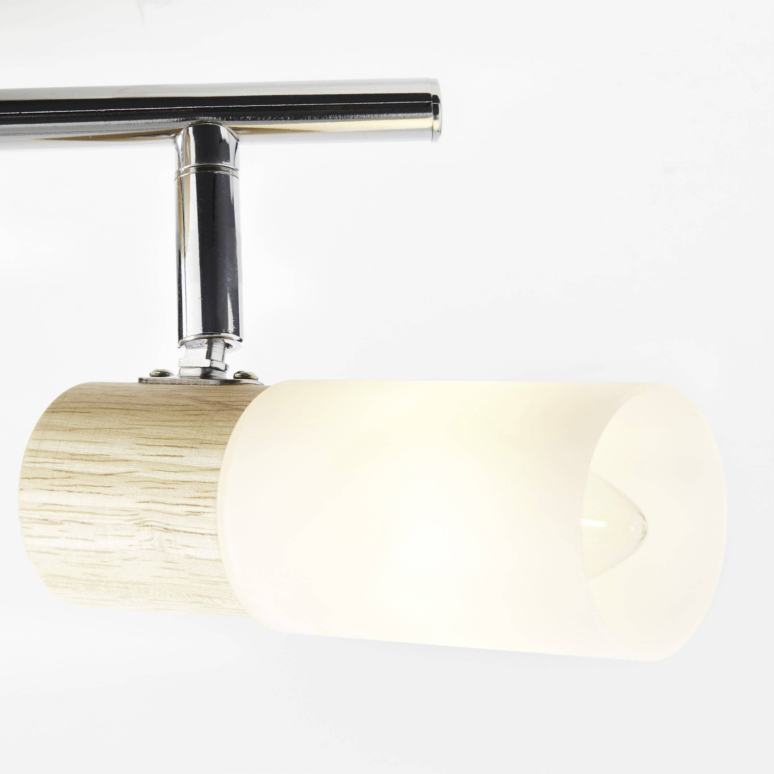 Brilliant Babsan 51413/50 Deckenstrahler LED E14 7 W Holz (hell), Weiß