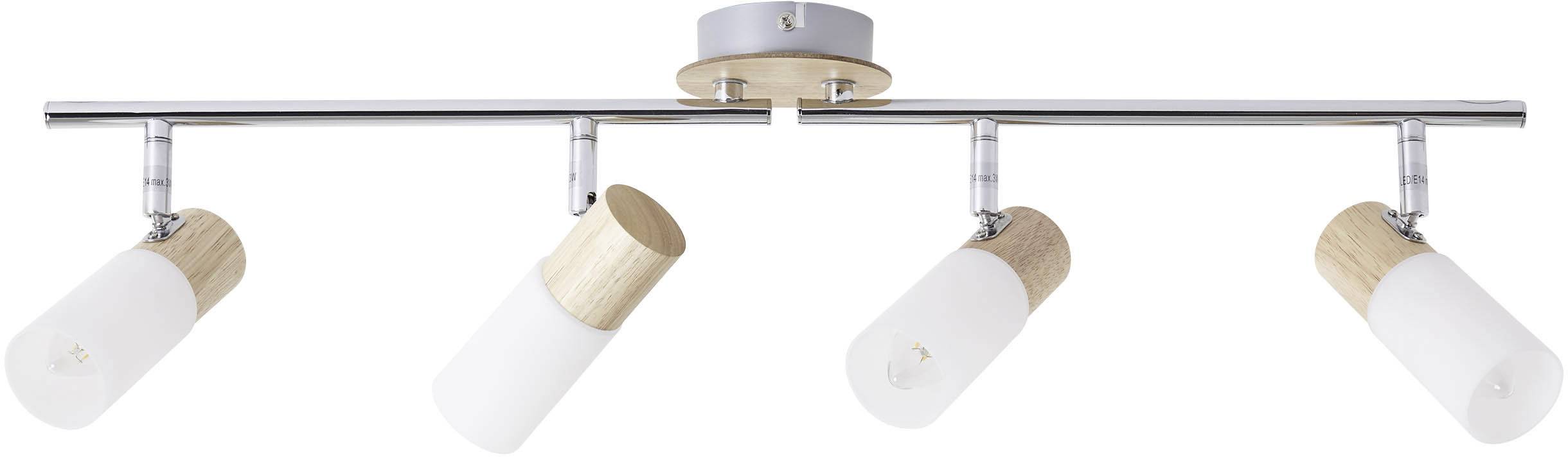 Brilliant Babsan 51432/50 Deckenstrahler LED E14 14W Holz (hell), Weiß