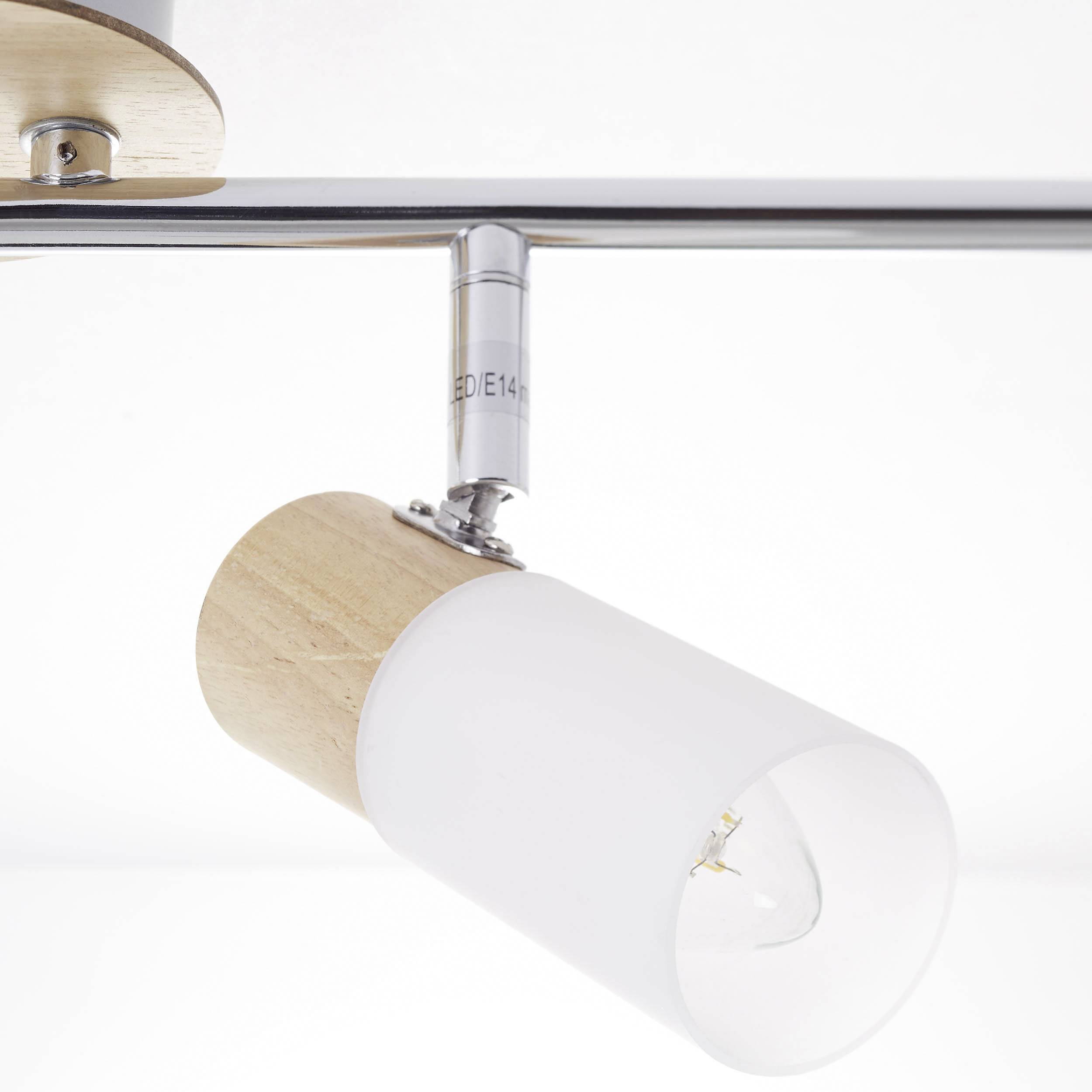 Brilliant Babsan 51432/50 Deckenstrahler LED E14 14W Holz (hell), Weiß