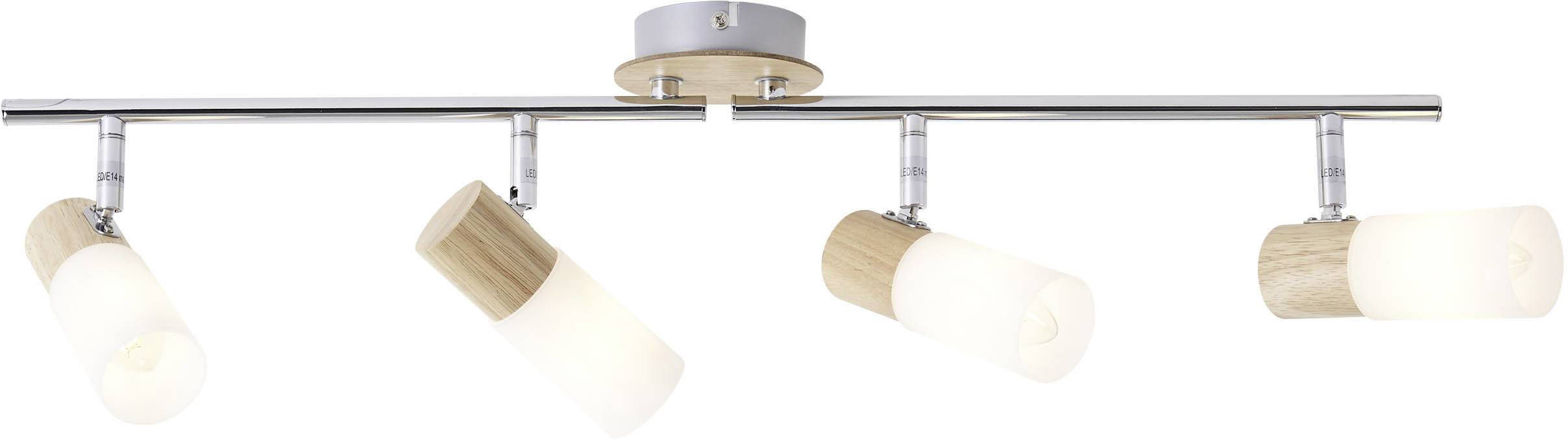 Brilliant Babsan 51432/50 Deckenstrahler LED E14 14W Holz (hell), Weiß