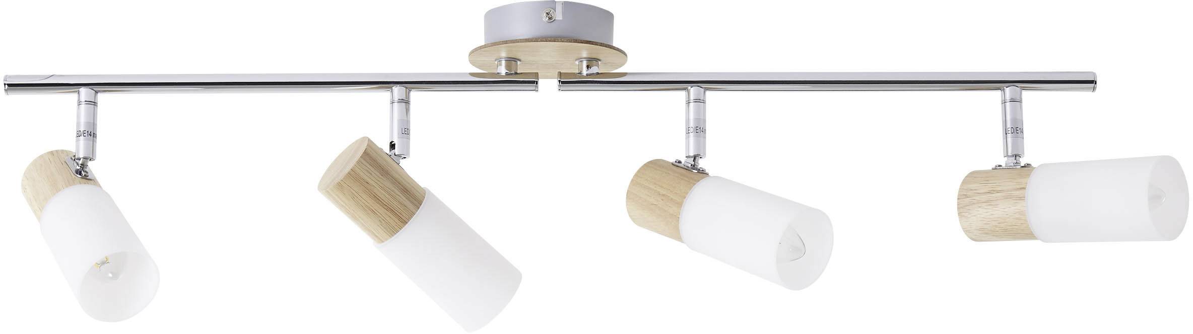 Brilliant Babsan 51432/50 Deckenstrahler LED E14 14W Holz (hell), Weiß