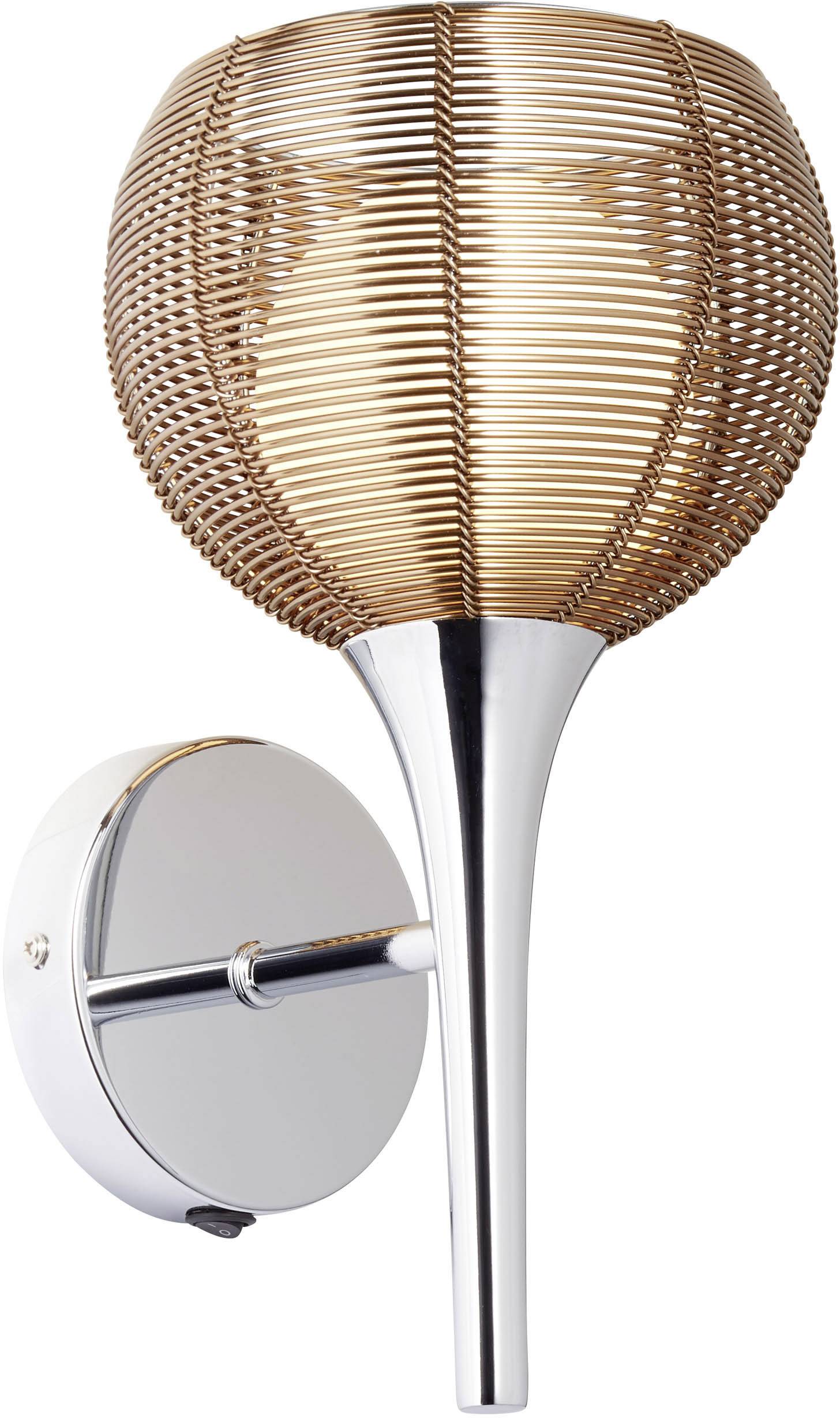 Brilliant Relax 61111/53 Wandleuchte G9 33 W LED Bronze, Chrom