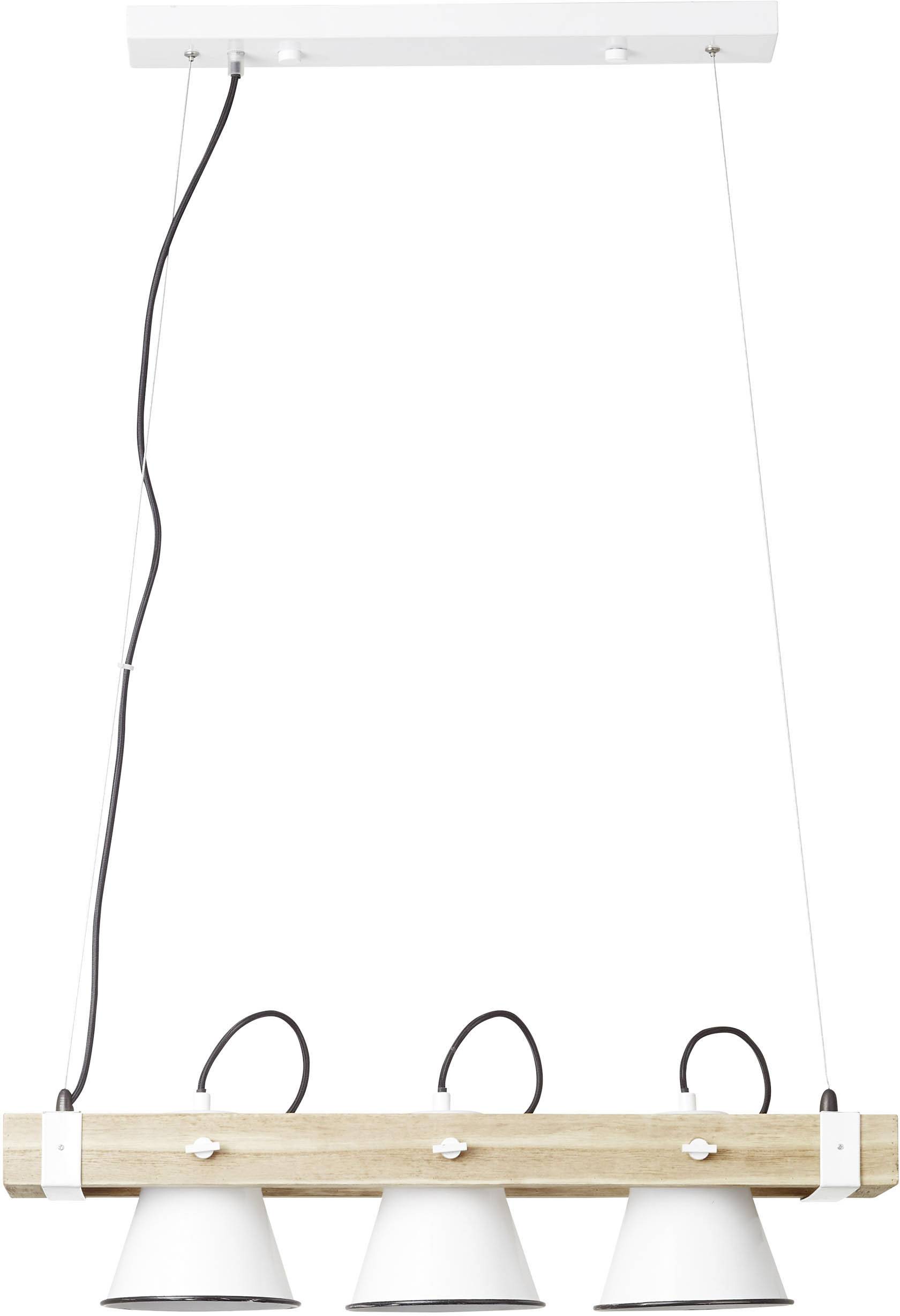 Brilliant Plow 82173/05 Pendelleuchte LED E27 30W Weiß, Holz (hell)