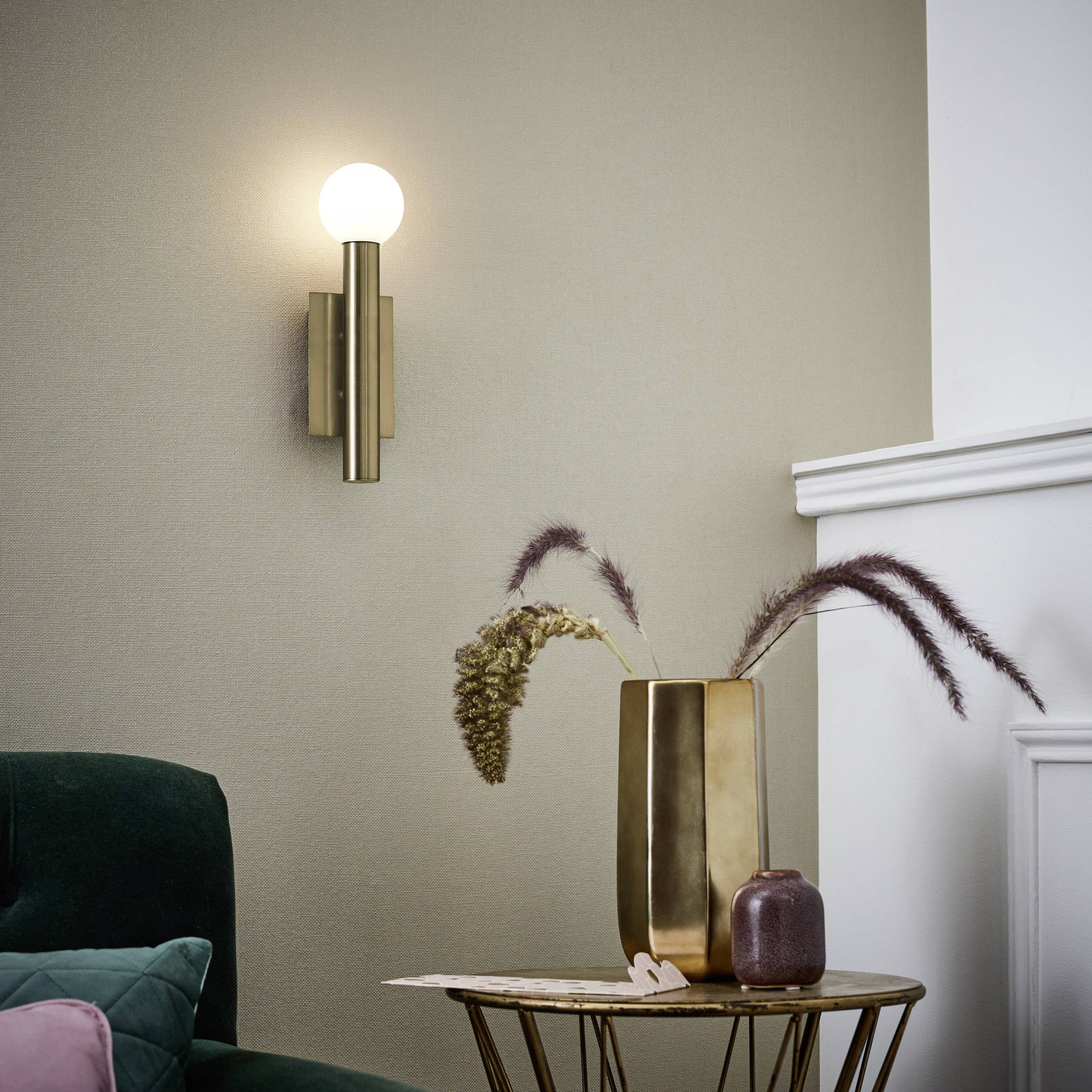 Brilliant Lucky 90053/31 Wandleuchte G9 18W LED Messing-antik