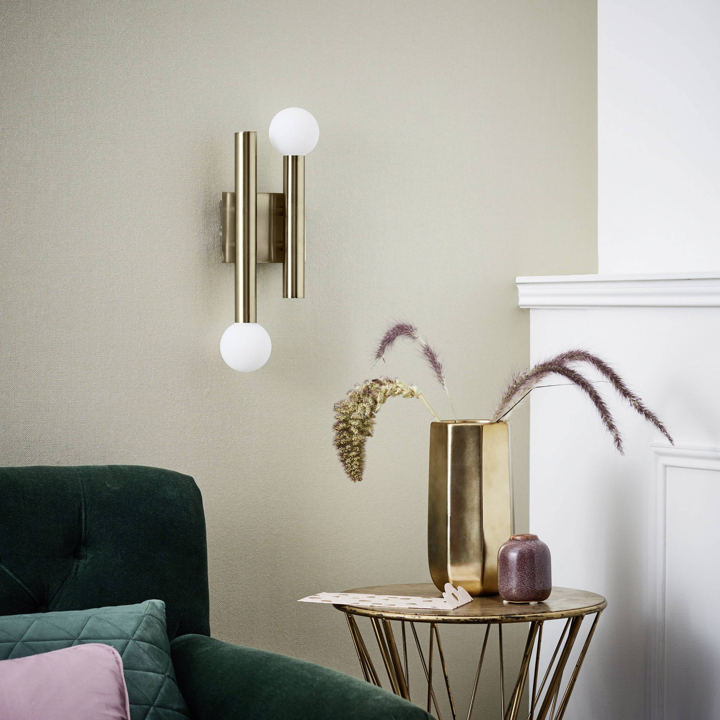 Brilliant Lucky 90054/31 Wandleuchte G9 36W LED Messing-antik