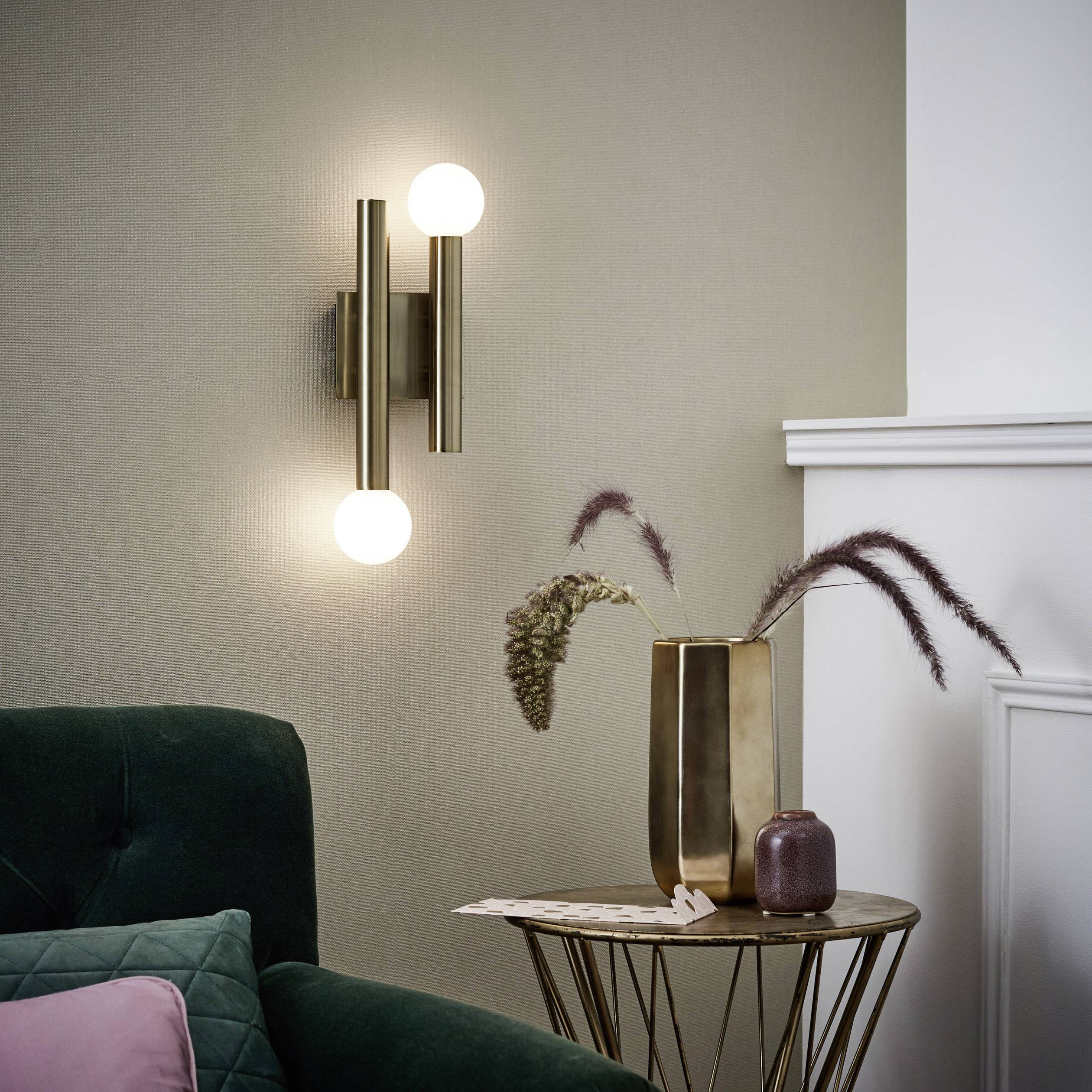 Brilliant Lucky 90054/31 Wandleuchte G9 36W LED Messing-antik