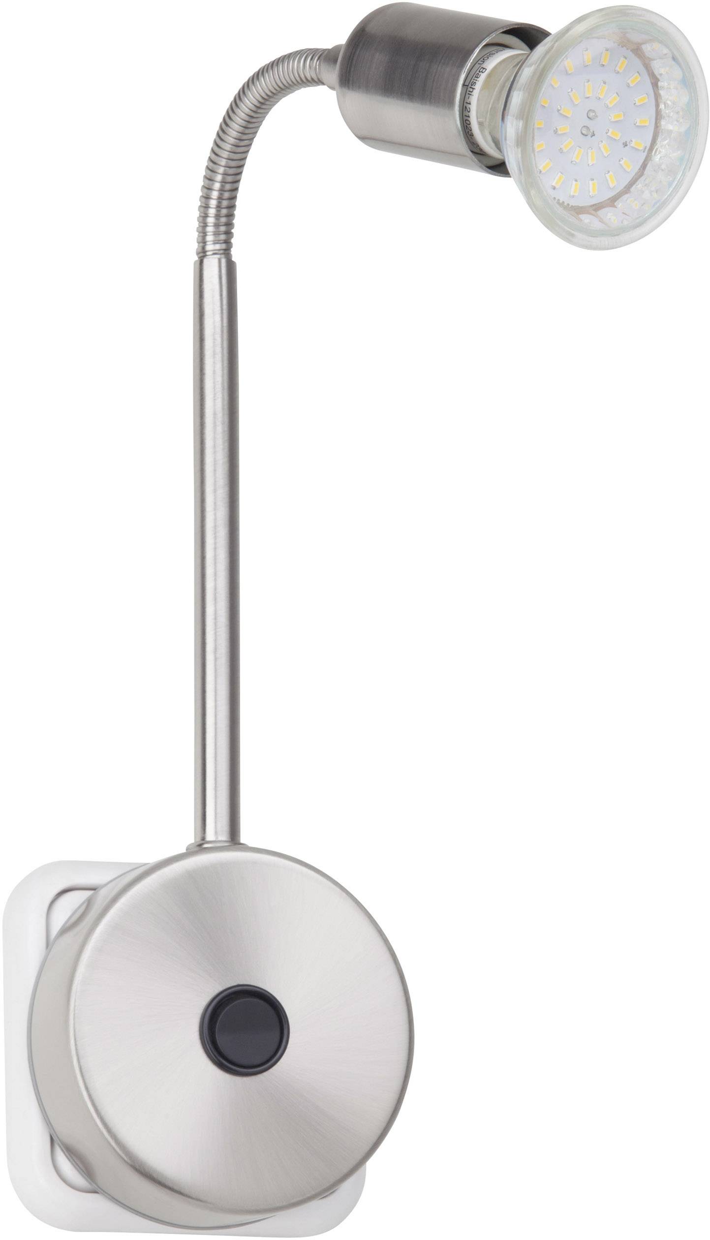 Brilliant Loona LED-Steckdosenlampe LED GU10 3 W Edelstahl