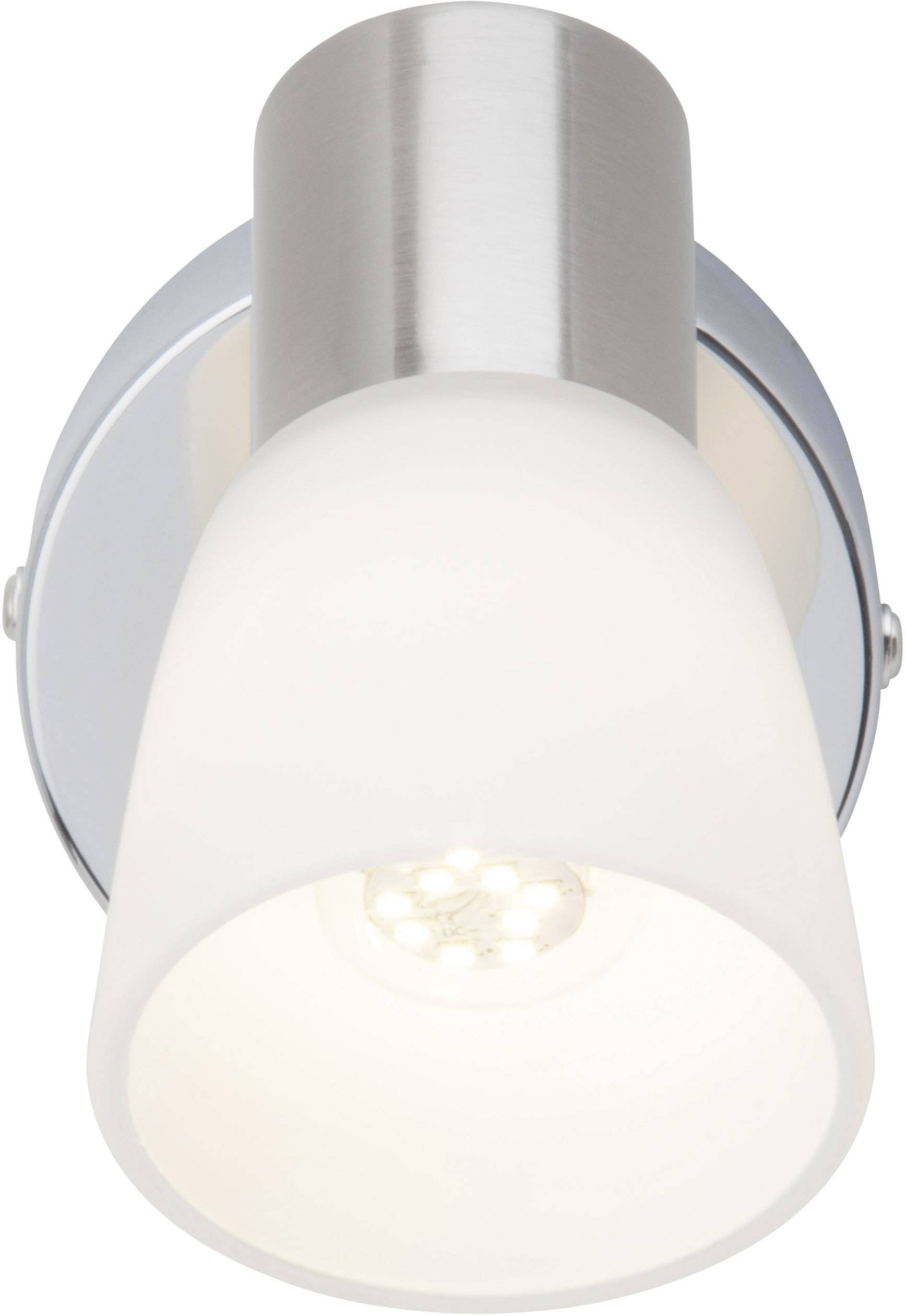 Brilliant Janna G46110/77 Wandstrahler E14 4 W LED Edelstahl, Chrom, Weiß