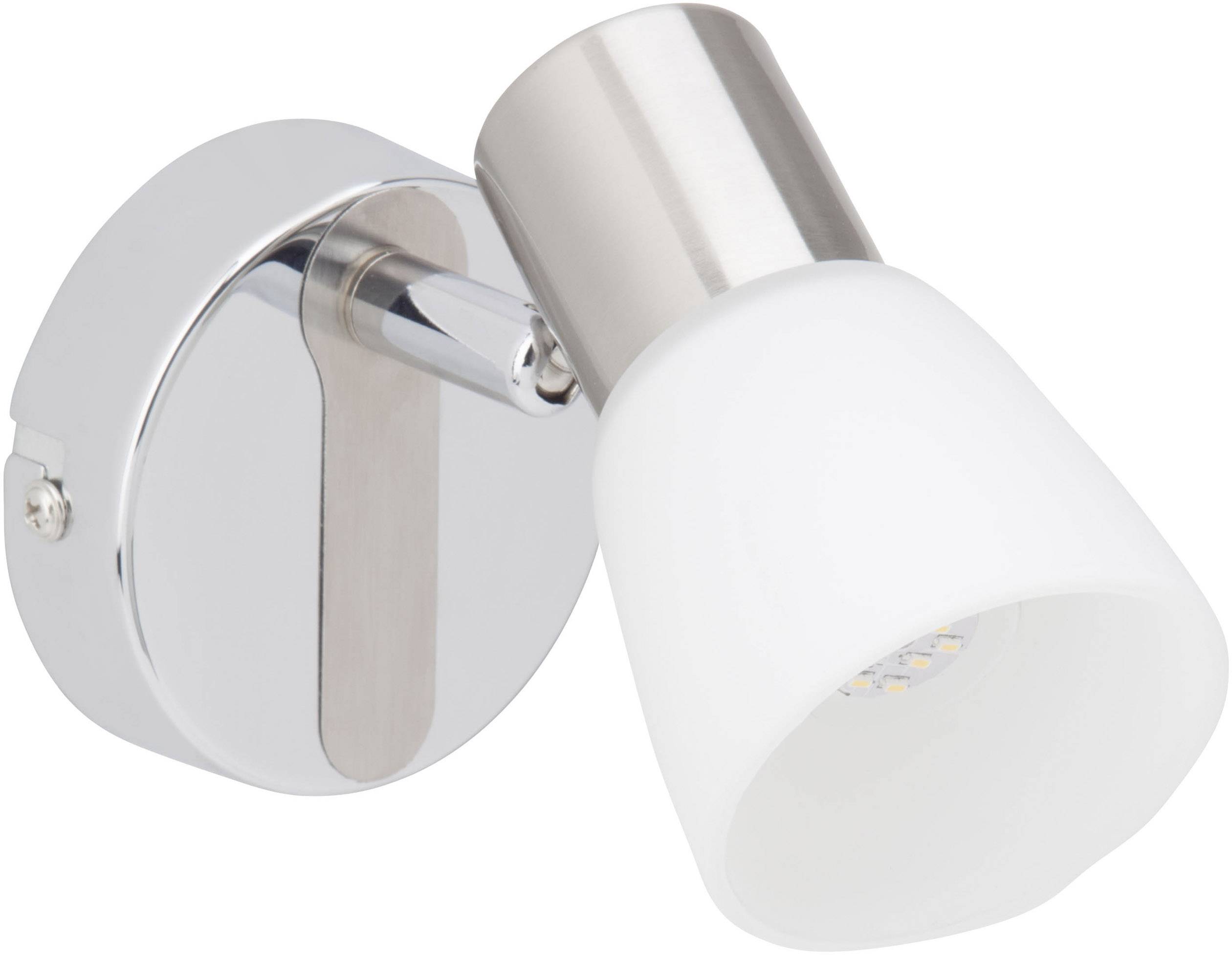 Brilliant Janna G46110/77 Wandstrahler E14 4 W LED Edelstahl, Chrom, Weiß