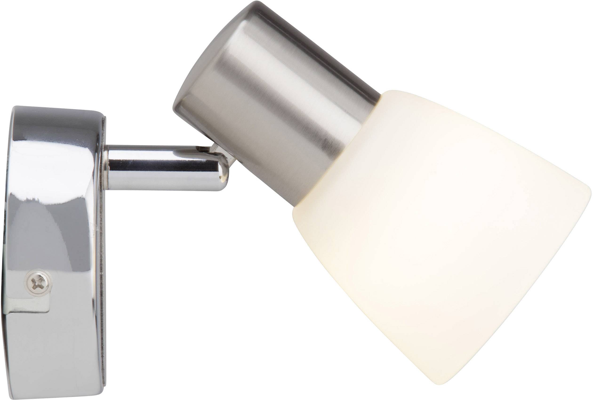 Brilliant Janna G46110/77 Wandstrahler E14 4 W LED Edelstahl, Chrom, Weiß