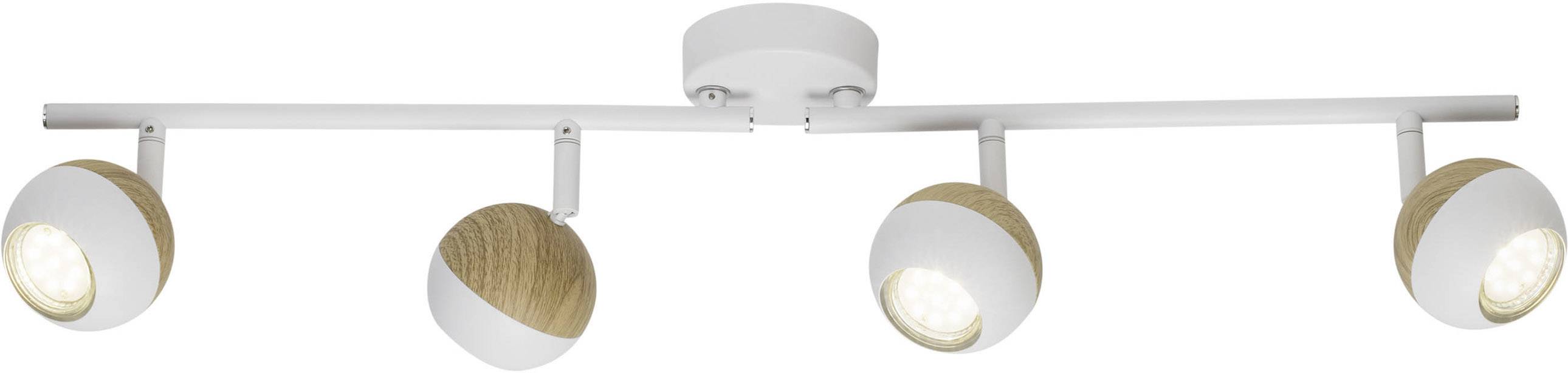 Brilliant Scan G59432/75 Deckenstrahler LED GU10 12 W Weiß, Holz (hell)