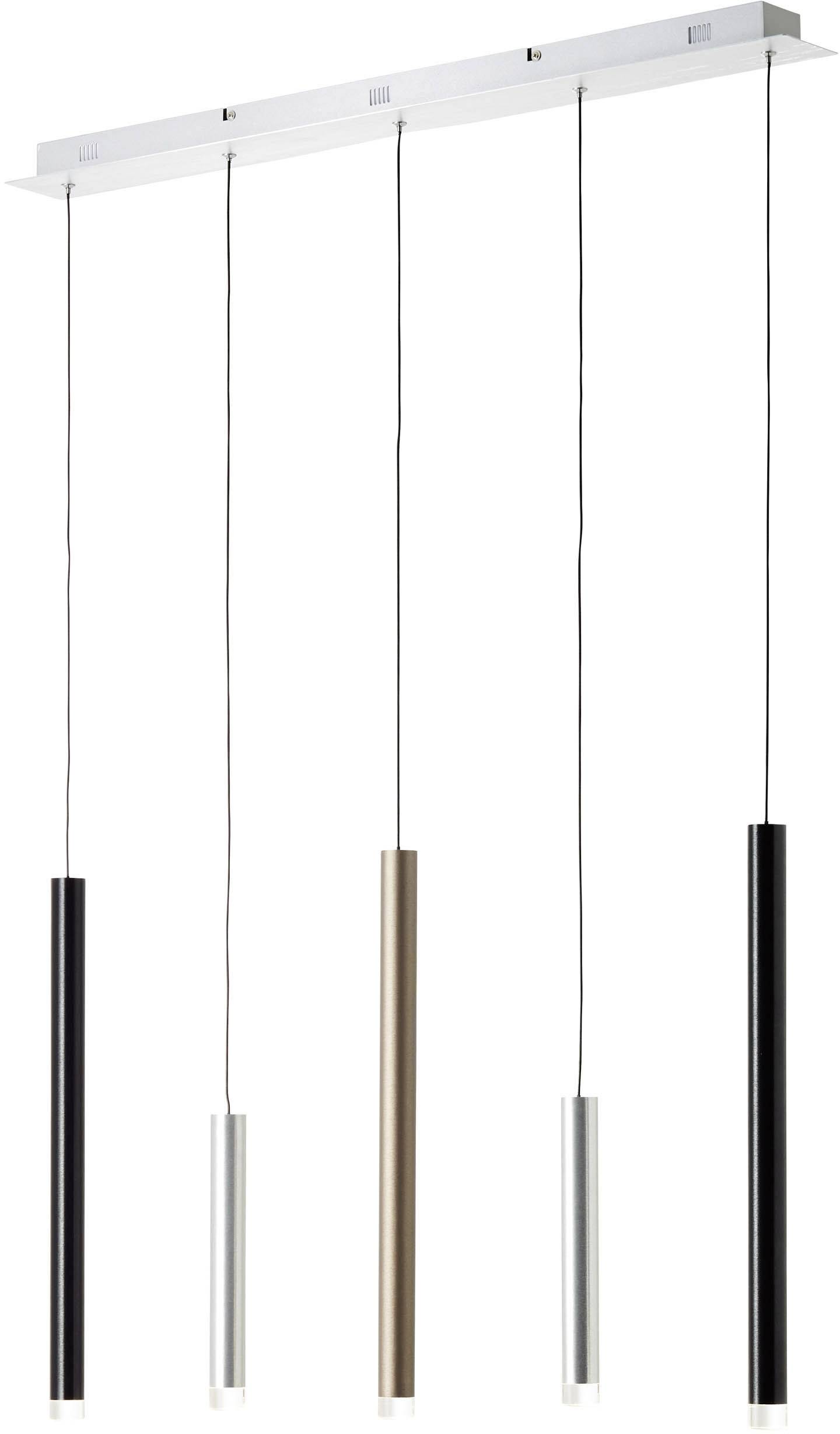 Brilliant Cembalo G93762/21 LED-Pendelleuchte LED LED fest eingebaut 20 W Aluminium, Schwarz, Braun