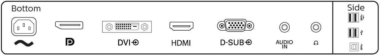 Philips Monitore B Line 241B8QJEB LCD-Monitor EEK D (A - G) 60.5cm (23.8 Zoll) 1920 x 1080 Pixel 16:9 5 ms VGA, DVI, DisplayPort