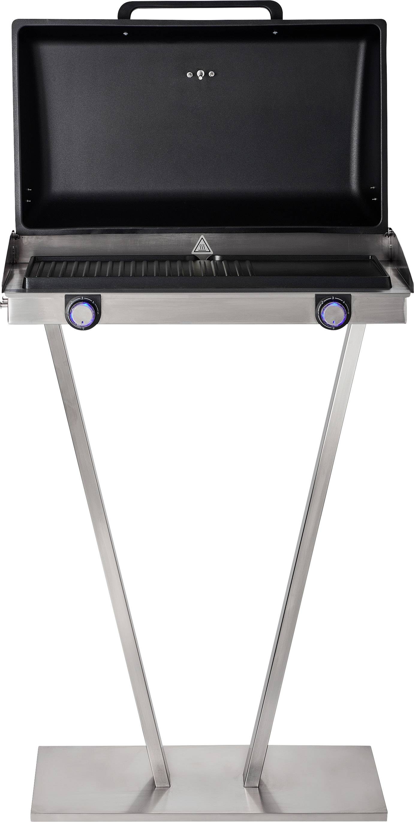 TKG Team Kalorik TKG EBBQ 1002L Elektro Grill 2 getrennte Temperaturregler, 2 Grillzonen Edelstahl