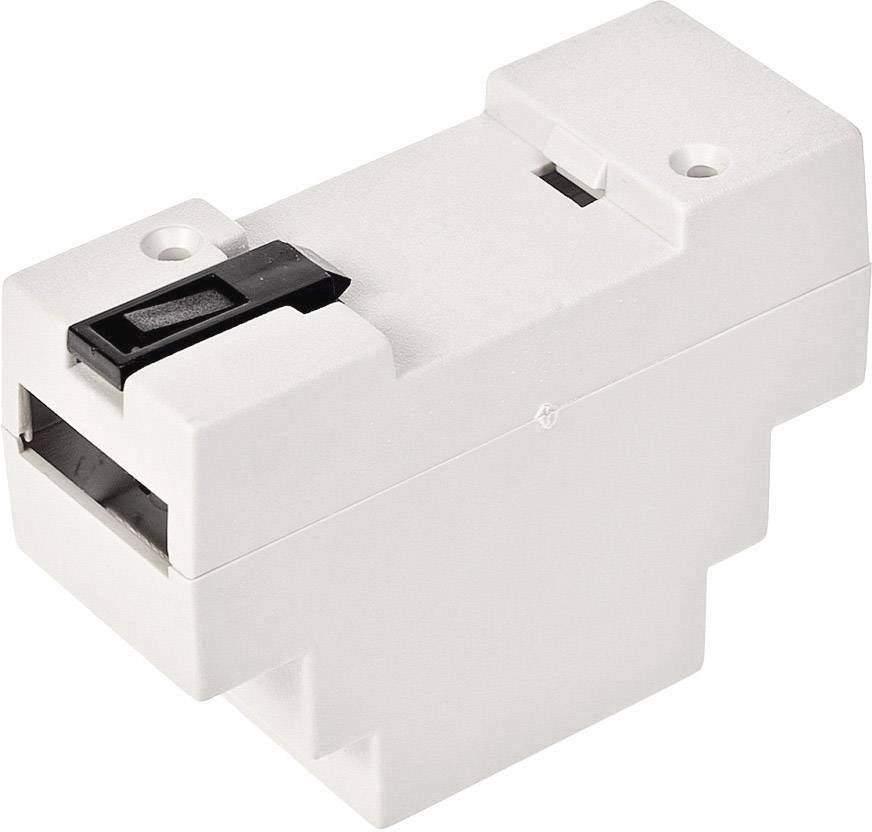 TRU COMPONENTS TC-7910732 Hutschienen-Gehäuse 34 x 89 x 63 ABS-V0 Grau 1St.