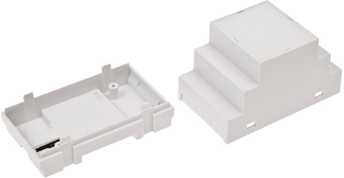 TRU COMPONENTS TC-7910772 Hutschienen-Gehäuse 53 x 90 x 65 ABS-V0 Grau 1St.