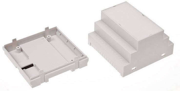 TRU COMPONENTS TC-7910884 Hutschienen-Gehäuse 88 x 90 x 65 ABS-V0 Grau 1St.