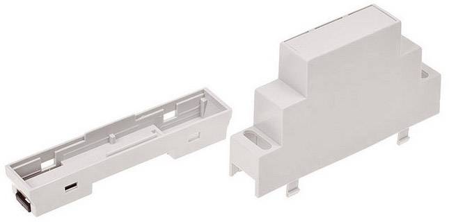 TRU COMPONENTS TC-7910912 Hutschienen-Gehäuse 17 x 90 x 65 ABS-V0 Grau 1St.