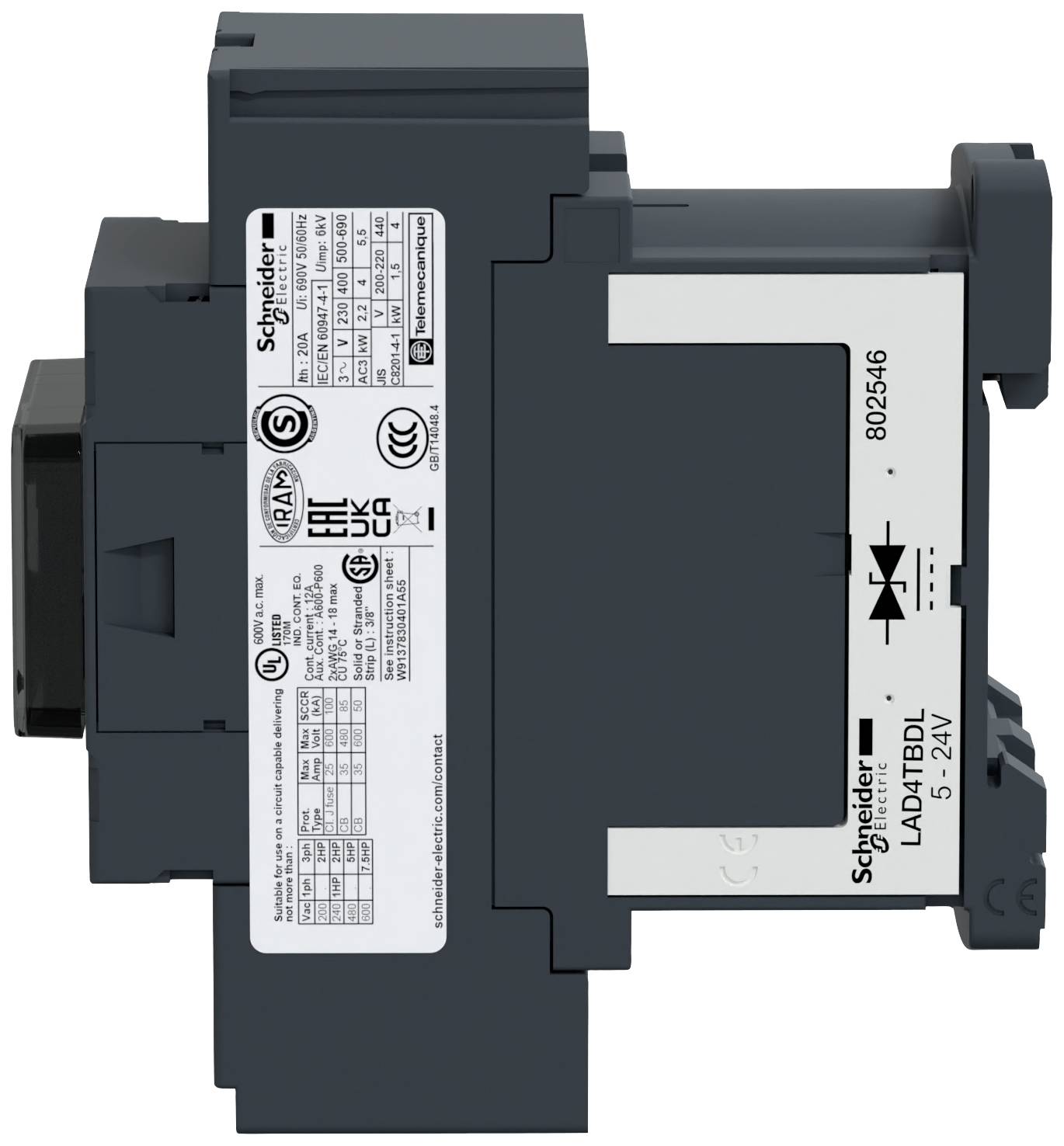 Schneider Electric LC1D093BD Leistungsschütz 1St.