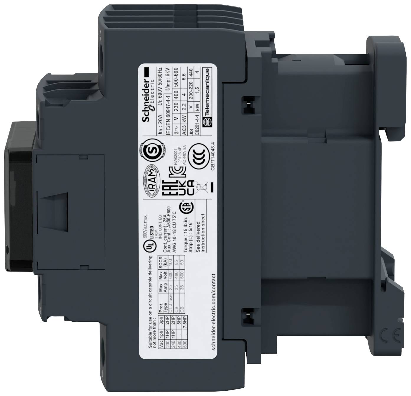Schneider Electric LC1D098P7 Leistungsschütz 1St.