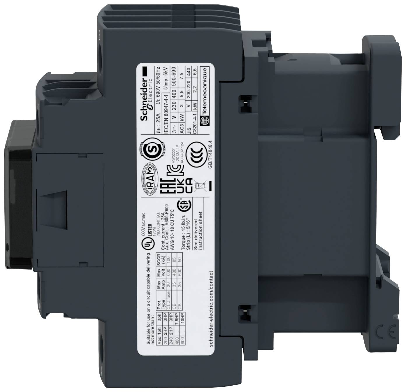 Schneider Electric LC1D128P7 Leistungsschütz 1 St.