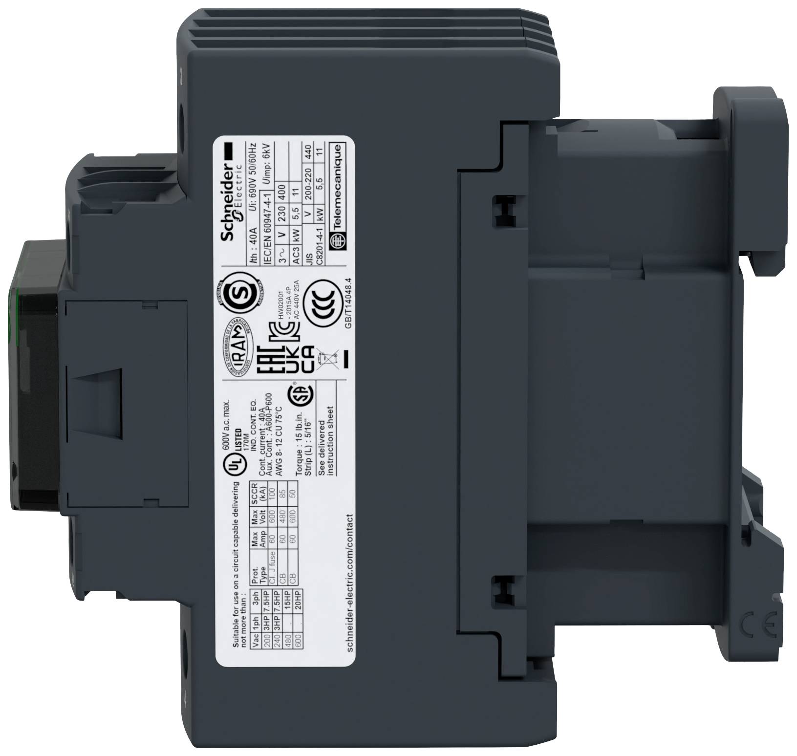 Schneider Electric LC1D258P7 Leistungsschütz 1 St.