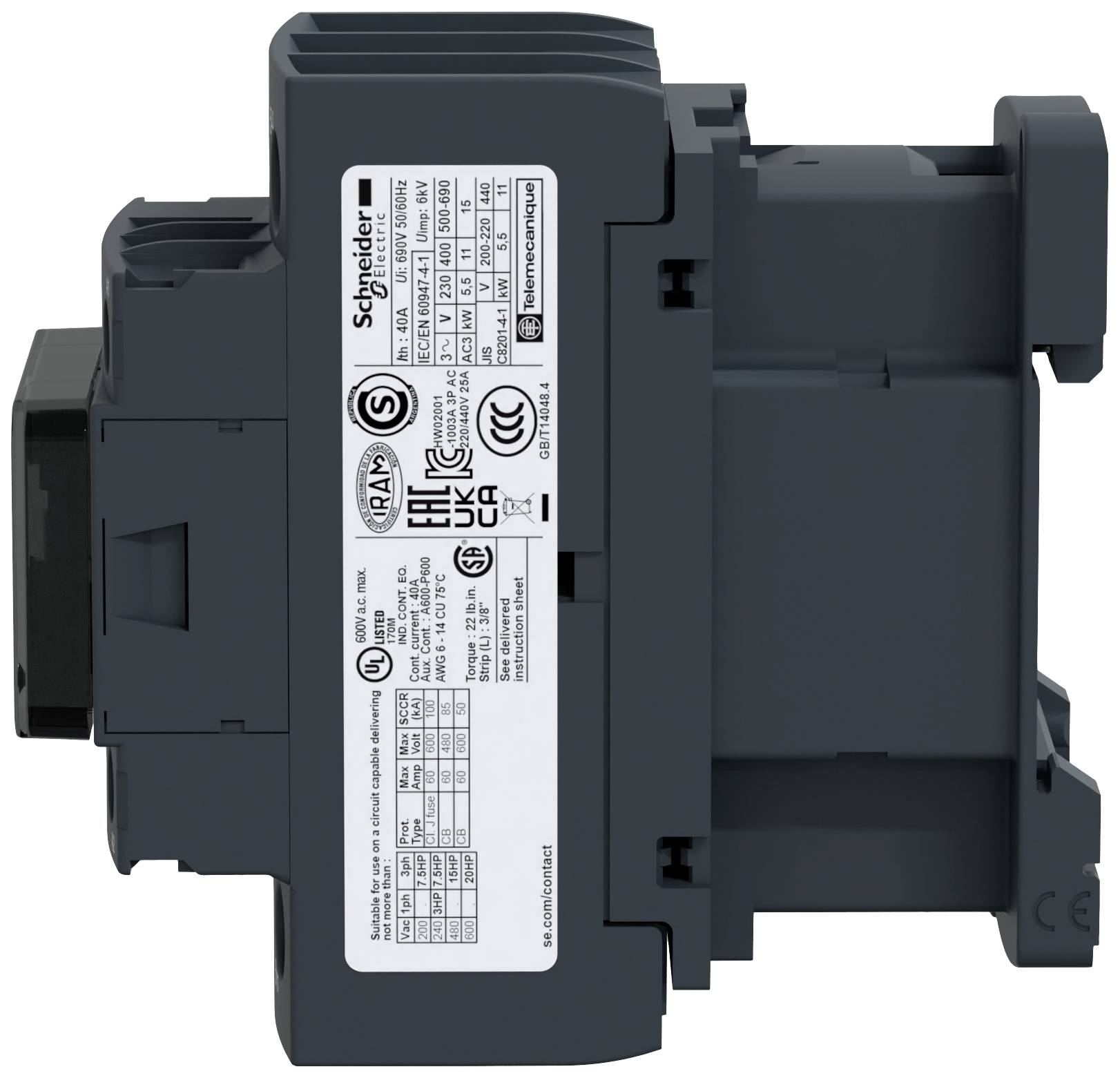 Schneider Electric LC1D25B7 Leistungsschütz 1St.