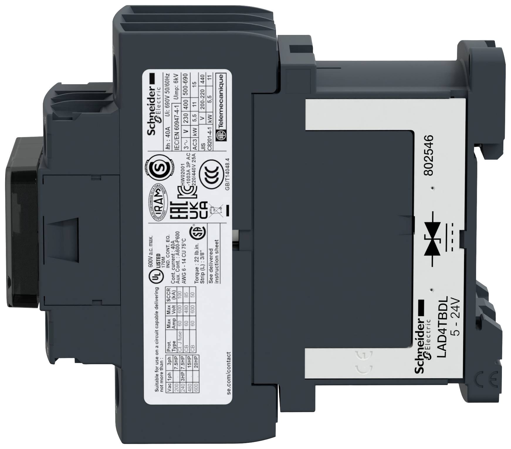 Schneider Electric LC1D25BL Leistungsschütz 1St.