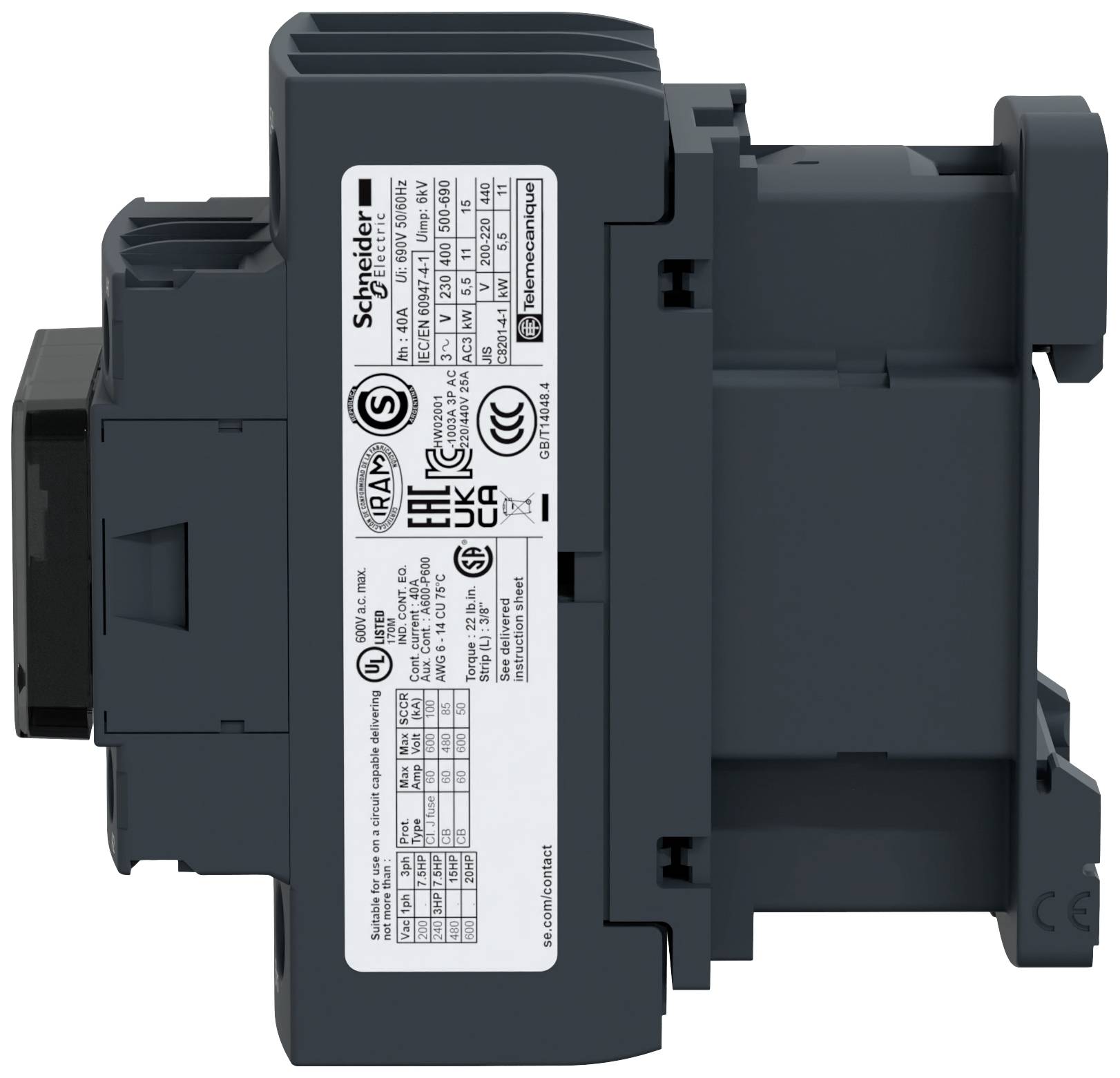 Schneider Electric LC1D25E7 Leistungsschütz 1St.