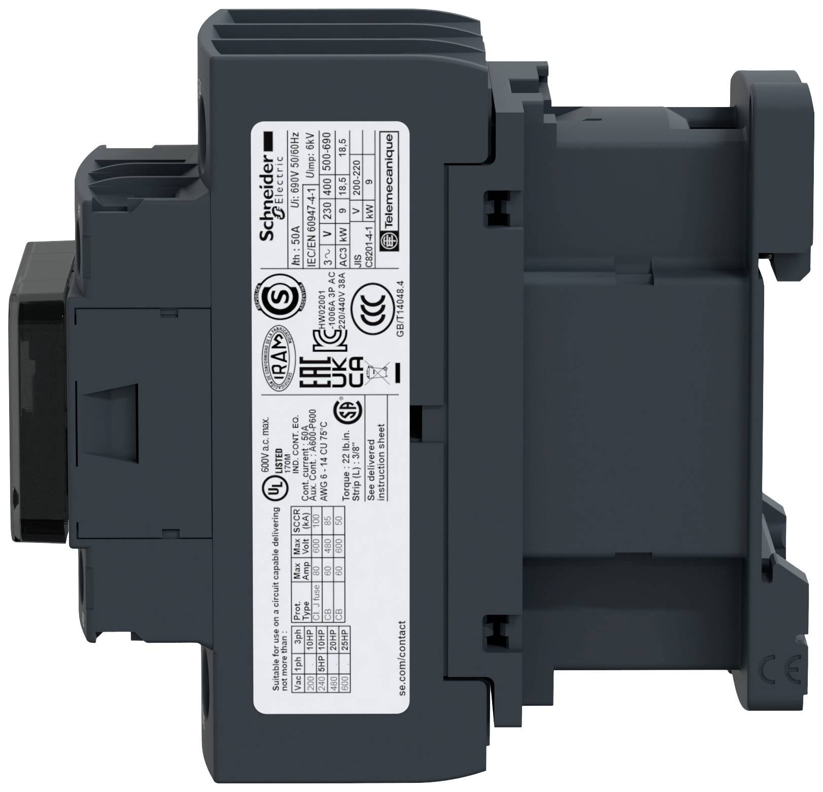 Schneider Electric LC1D38P7 Leistungsschütz 1St.