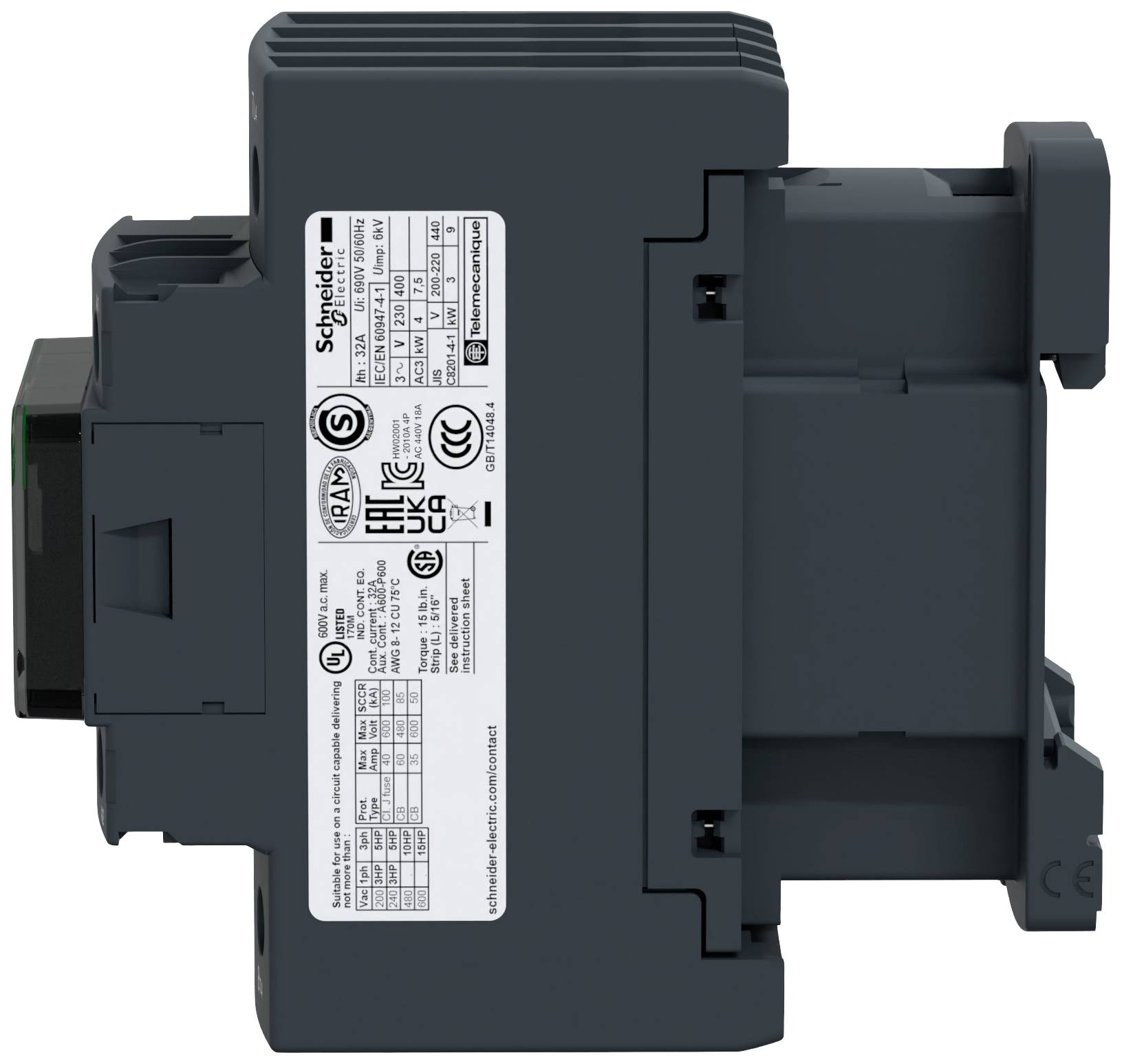 Schneider Electric LC1DT32P7 Leistungsschütz 1St.