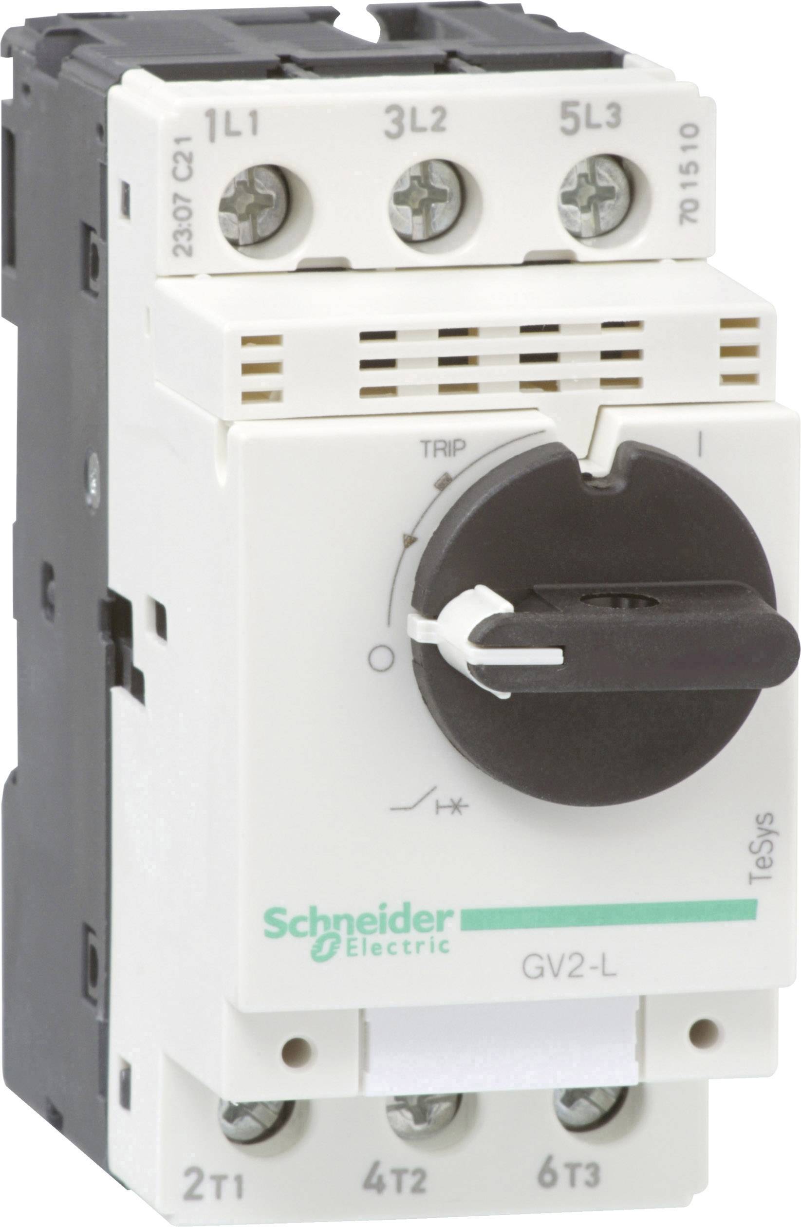 Motorschutzschalter von Schneider Electric mit Ein/Aus-Wahlschalter und Beschriftung 'GV2-L'.