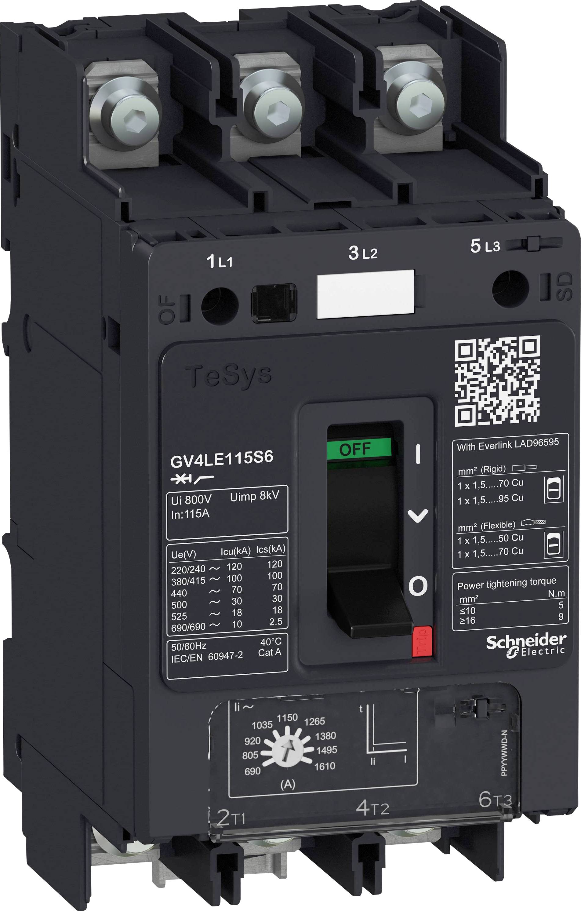 Schneider Electric GV4LE50S6 GV4LE50S6 Motorschutzschalter 1St.