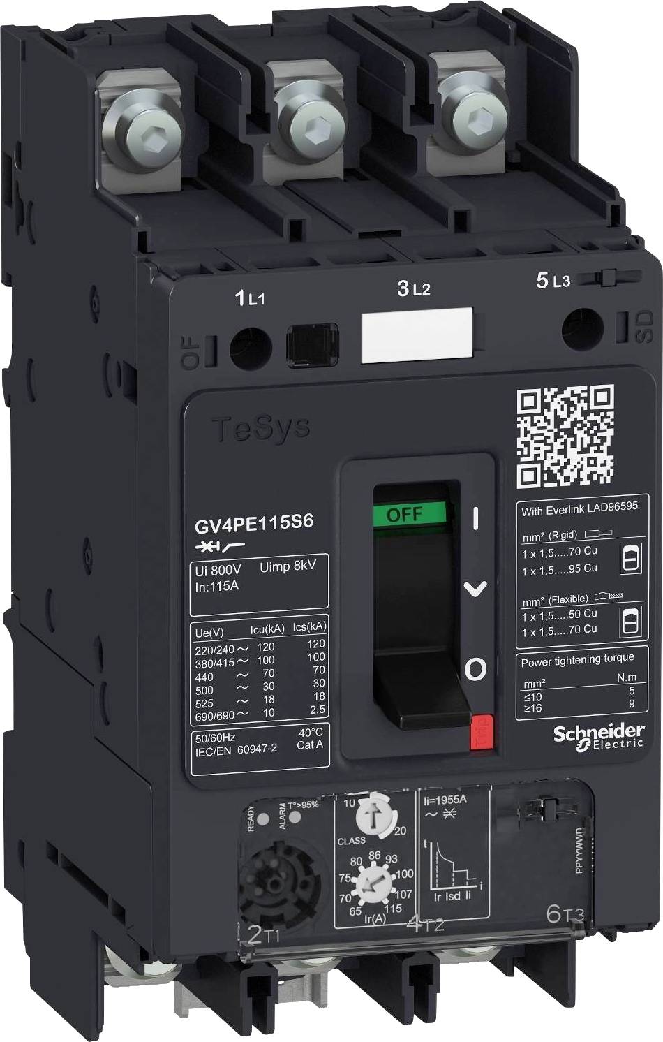 Schneider Electric GV4PE115S6 GV4PE115S6 Motorschutzschalter 1St.