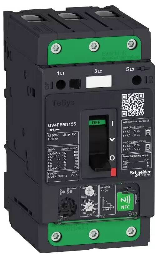 Schneider Electric GV4PEM115S GV4PEM115S Motorschutzschalter 1St.