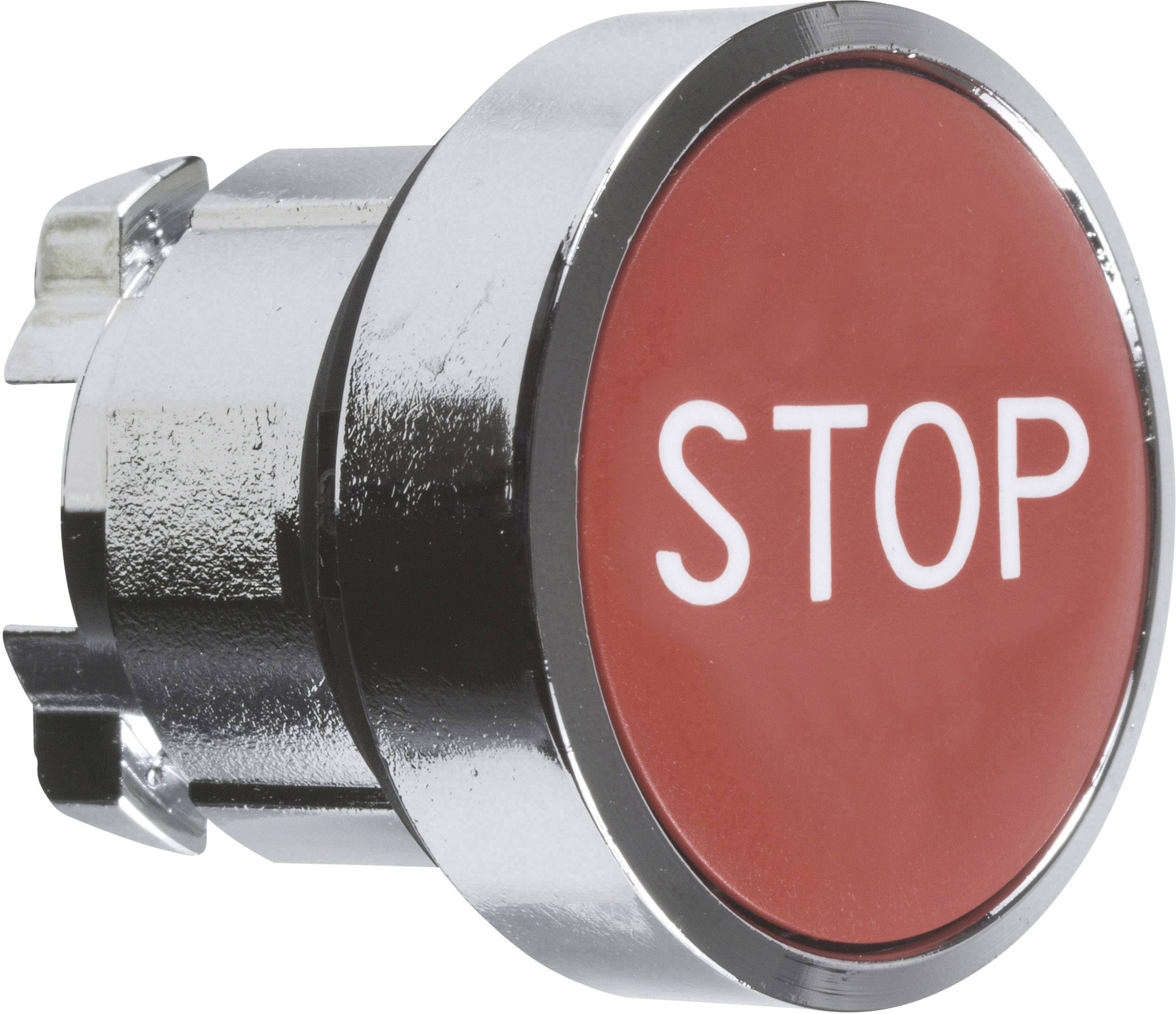 Roter Knopf mit der Aufschrift 'STOP', symbolisiert Anhalten oder Unterbrechen eines Vorgangs in einem technischen Kontext.